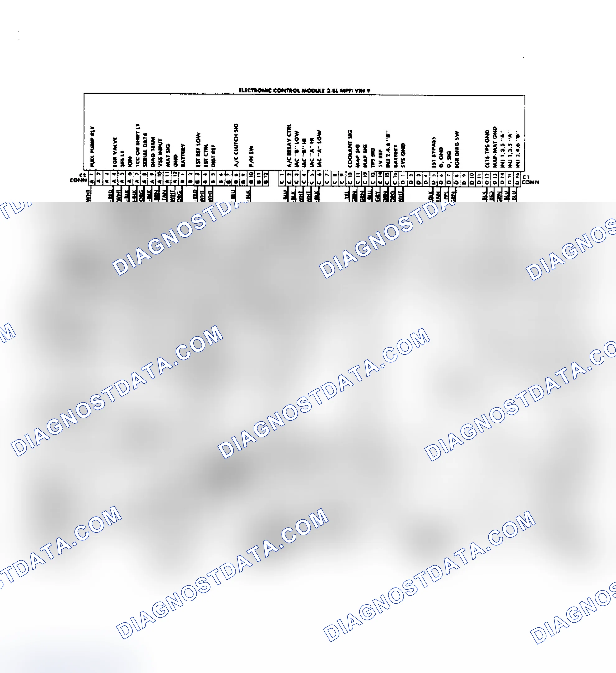 Scheme 18: Wiring Diagram: Fiero 2.8L Port Fuel Injection System