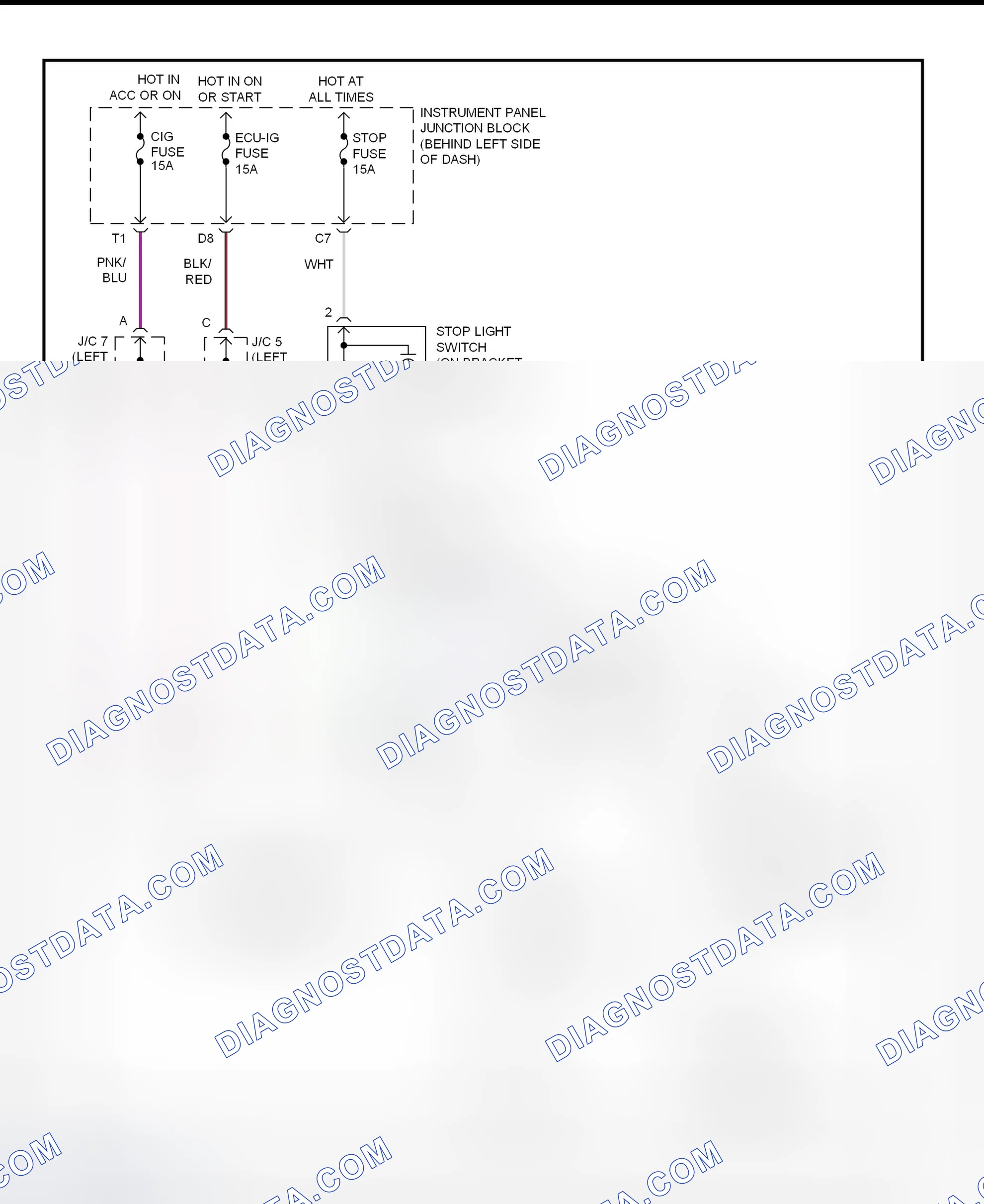 Scheme 96: Shift Lock System Wiring Diagram (Lexus ES300)