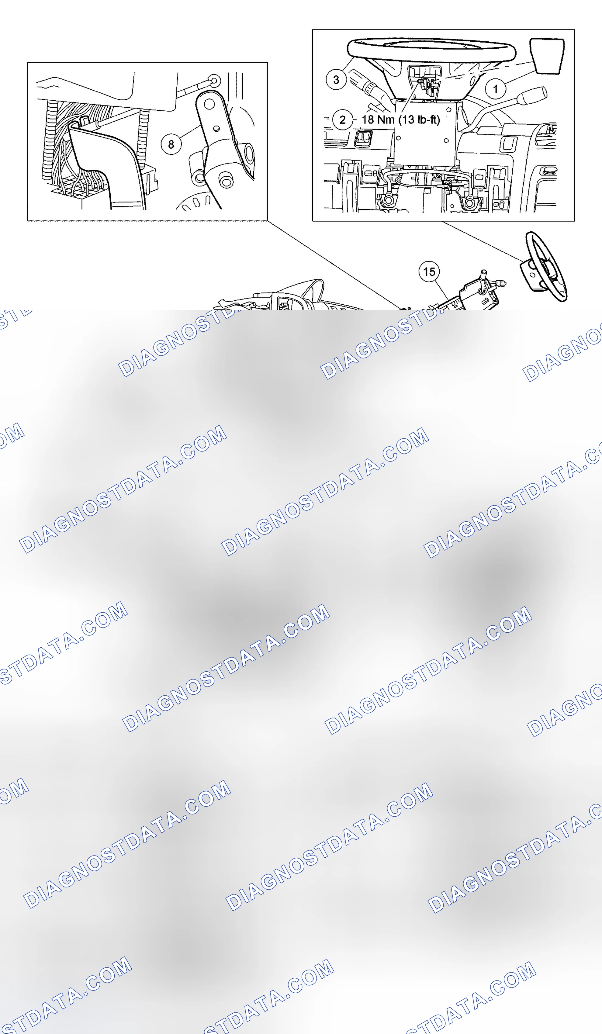 Scheme 1: Steering Column - Exploded View