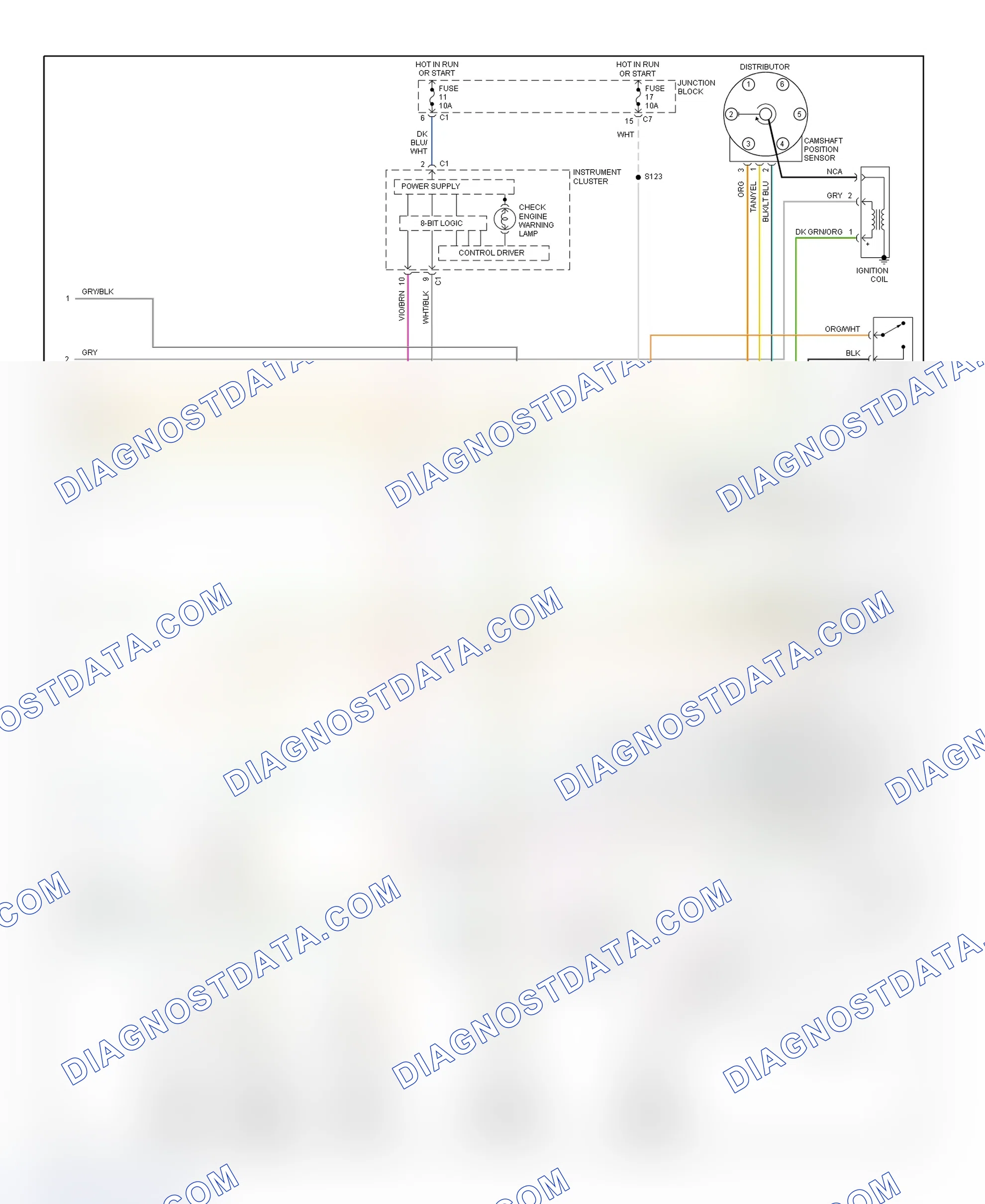 Scheme 54: PCM Wiring Diagram (Ram Van & Ram Wagon - 1500 - 3.9L - 3 Of 3)