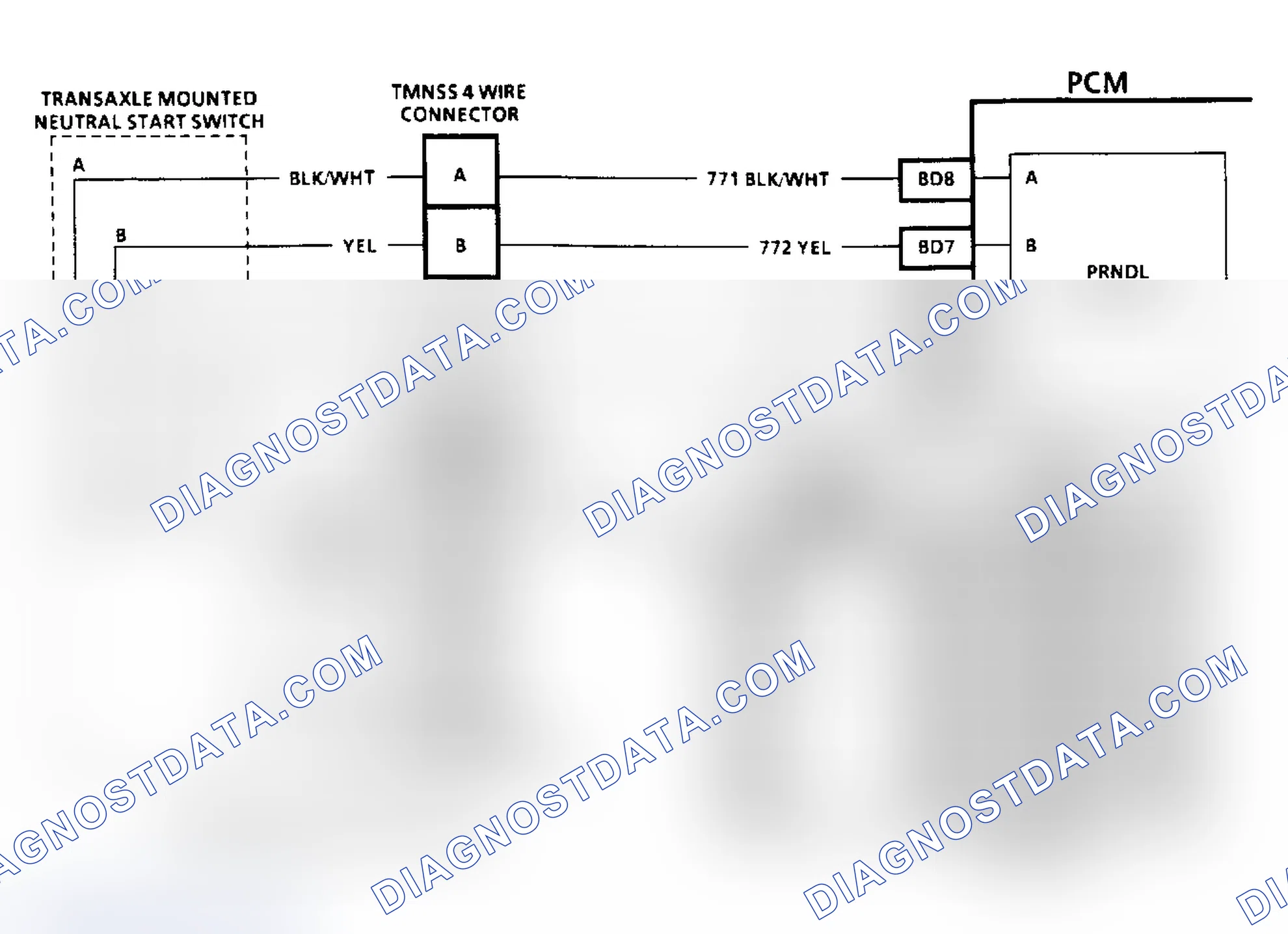 Scheme 251: CODE 31, Schematic, Park/Neutral Switch Circuit (3.8L)