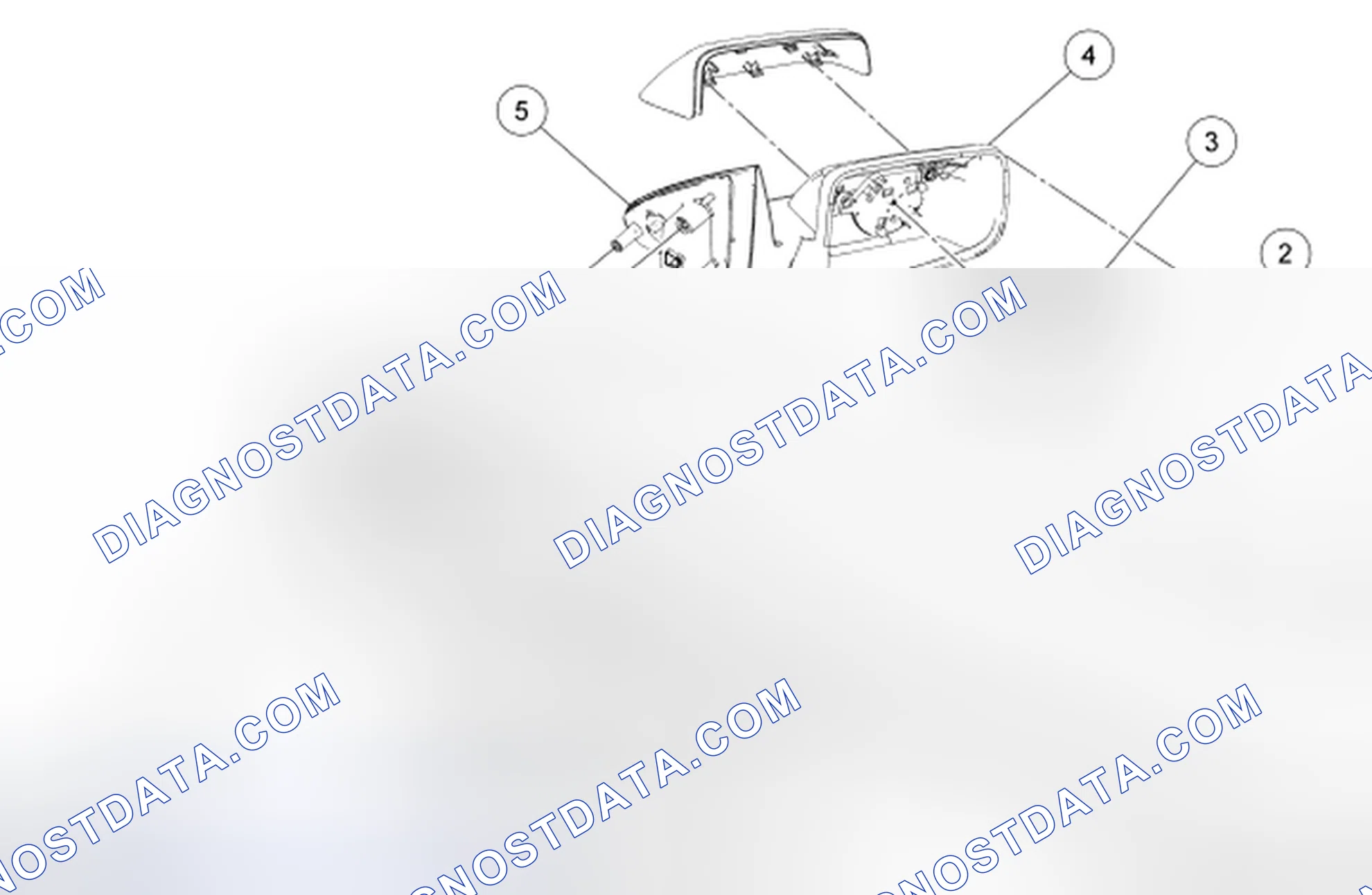 Scheme 21: Exterior Mirrors - Exploded View