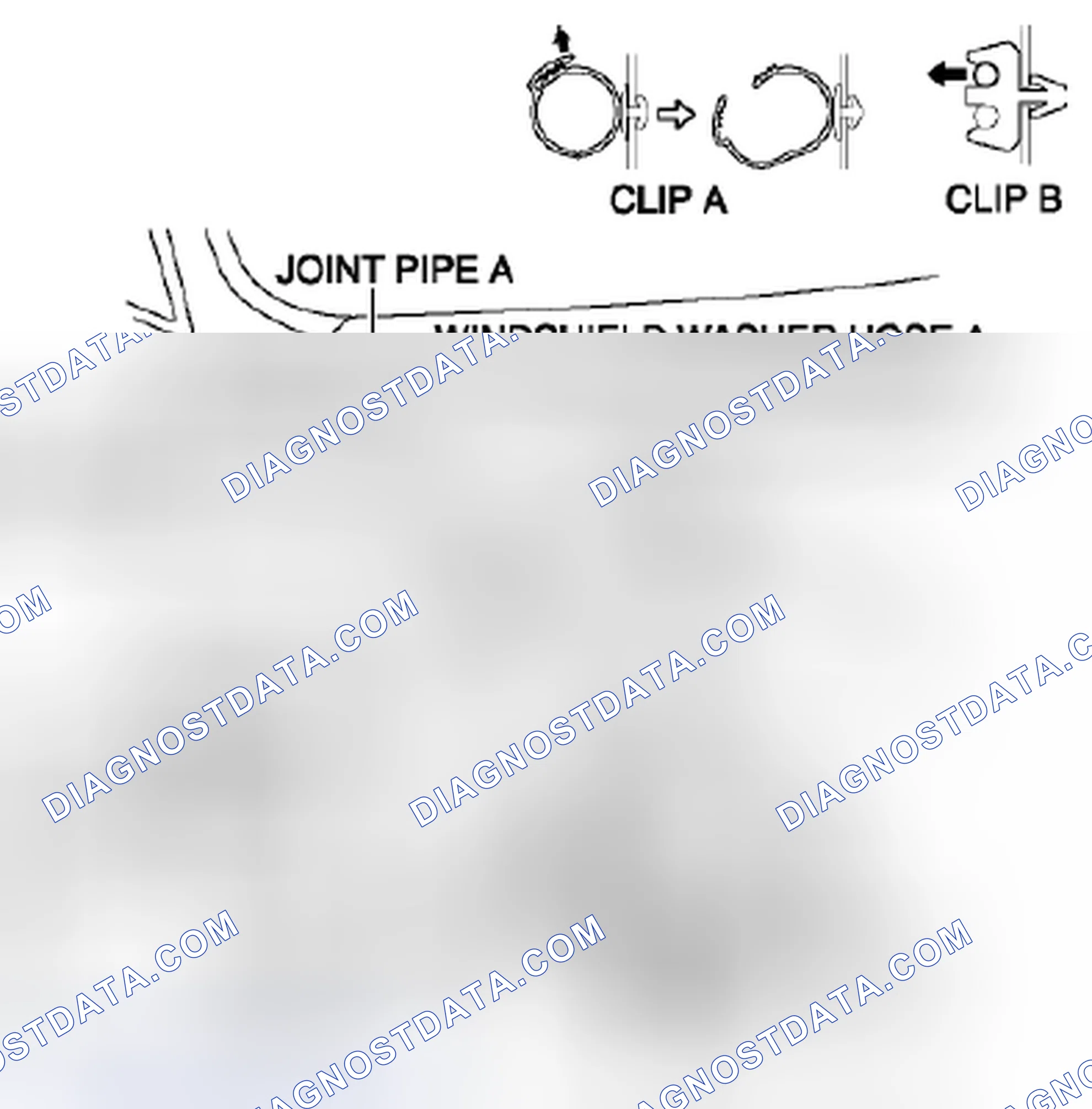 Scheme 14: WINDSHIELD WASHER HOSE REMOVAL/INSTALLATION