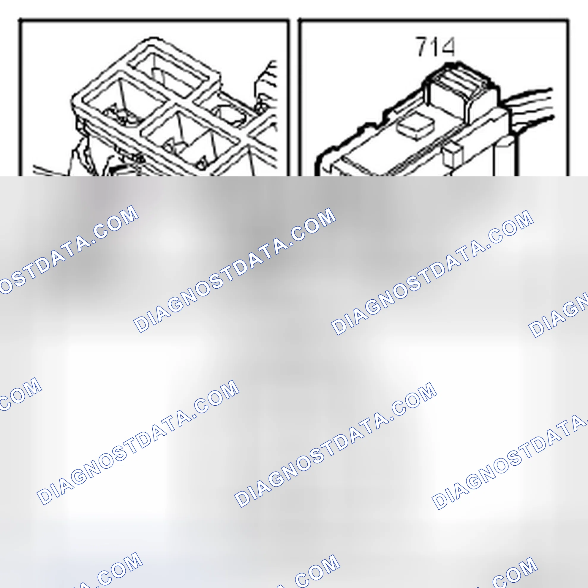 Scheme 615: Motor, air distribution, defroster (714)