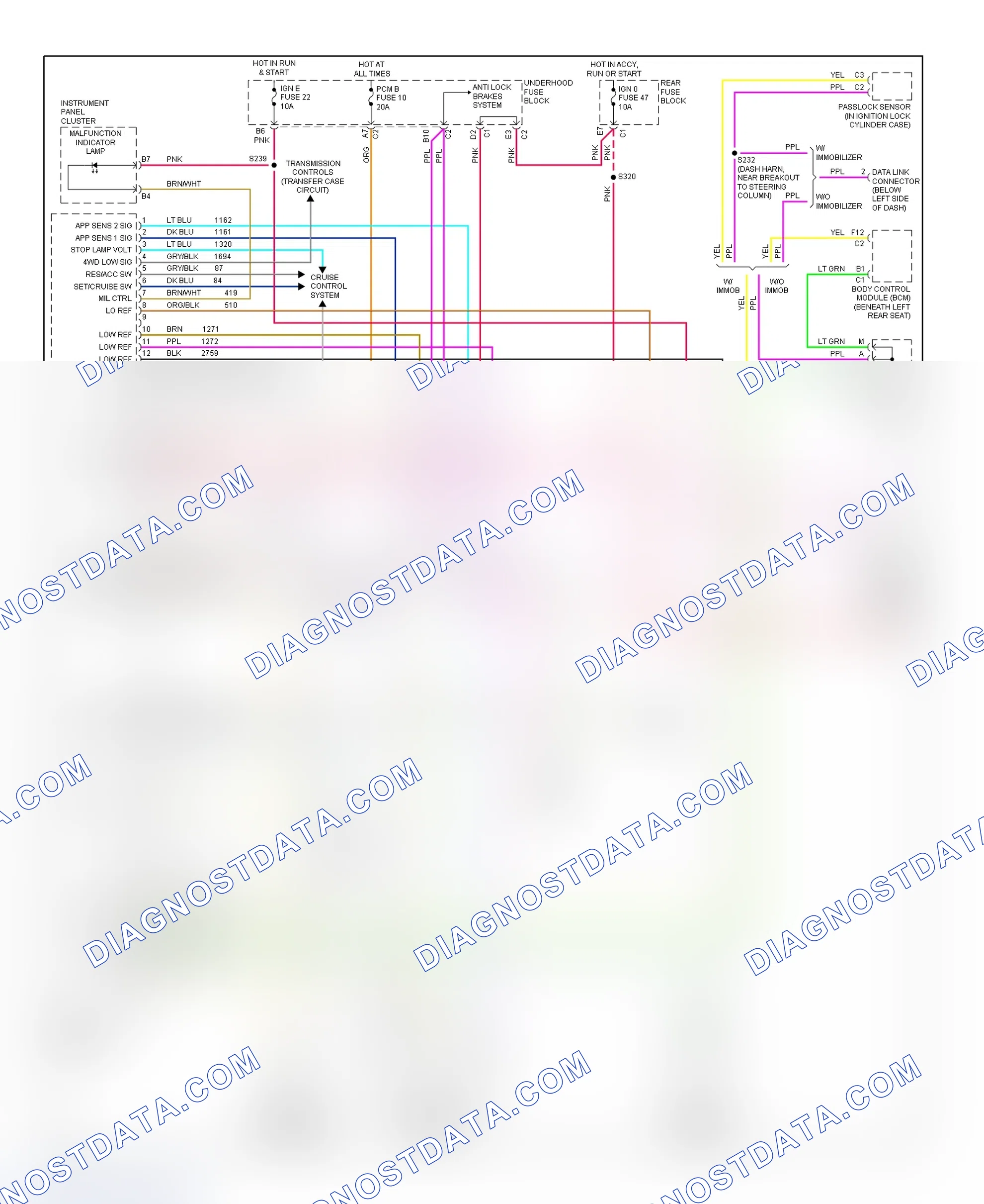 Scheme 89: PCM Wiring Diagram (Bravada, Envoy, Envoy XL & Trailblazer - 4.2L - 1 Of 5)