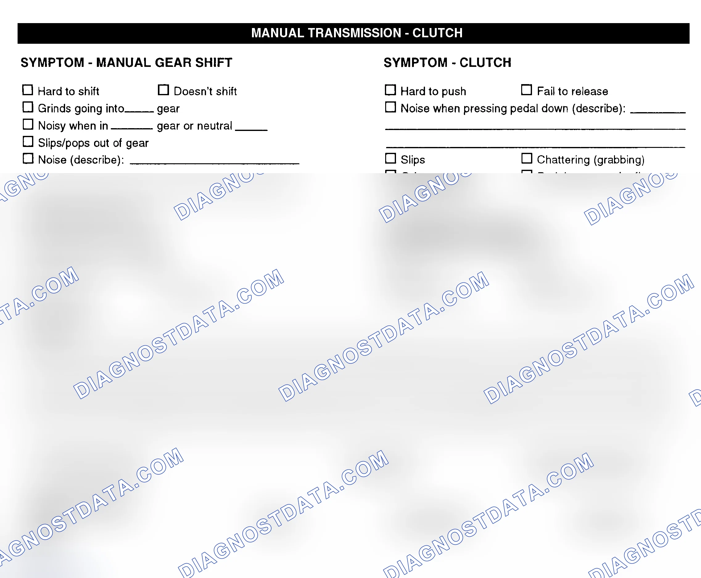 Scheme 10: Manual Transmission & Clutch