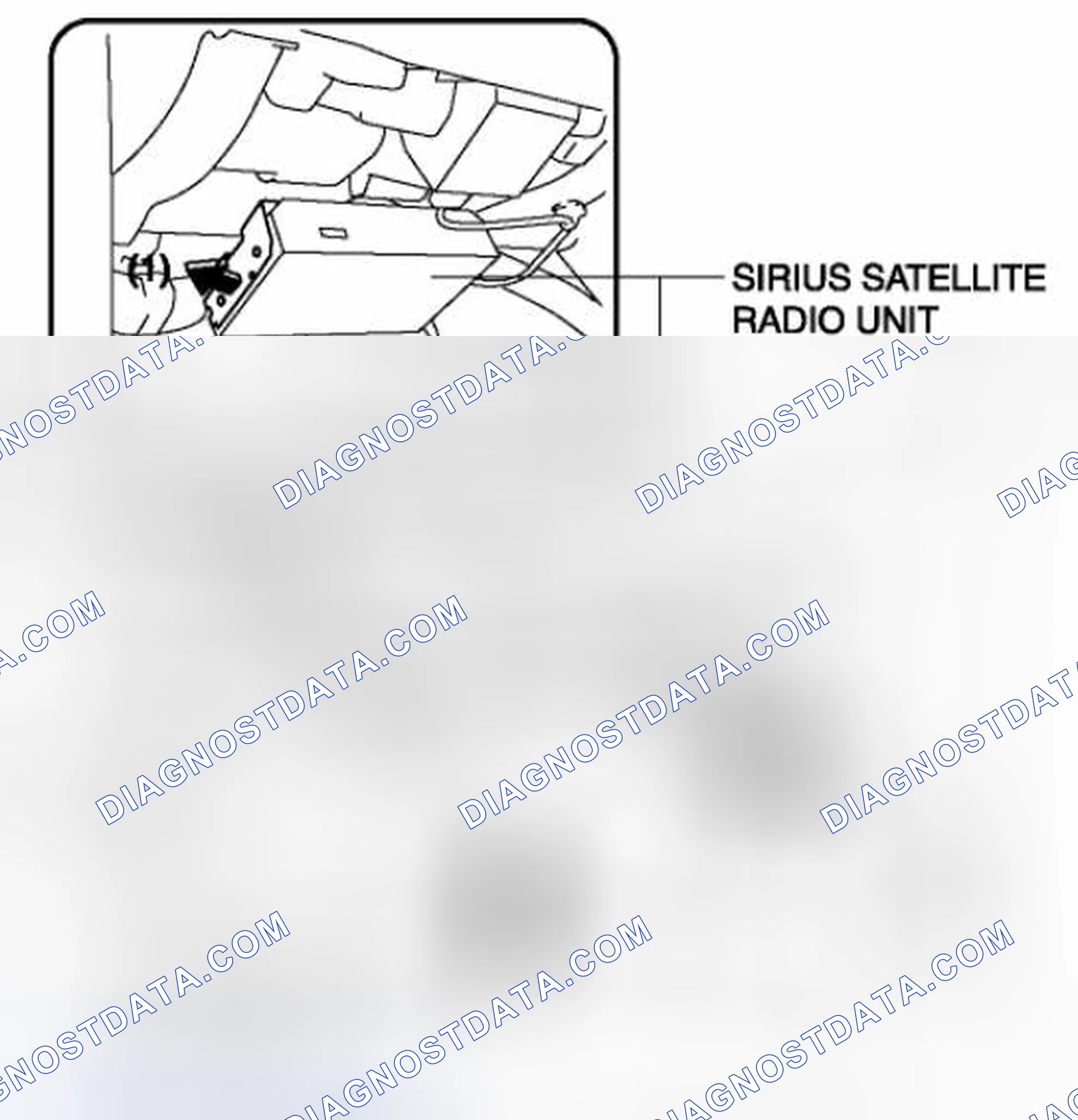 Scheme 31: SIRIUS Satellite Radio Unit Removal Note