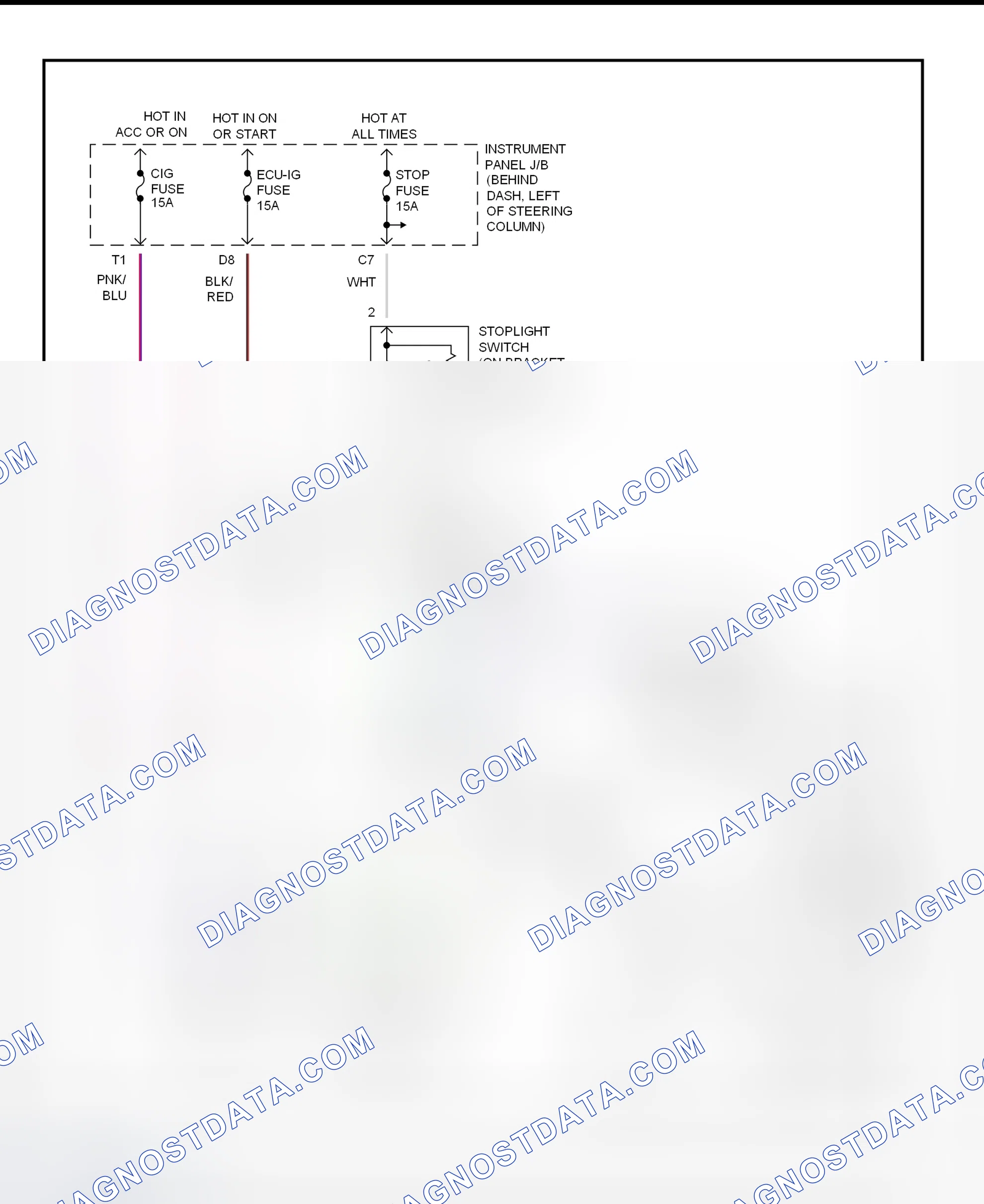 Scheme 205: Shift Interlock System Wiring Diagram (2001 - Toyota Camry Solara)