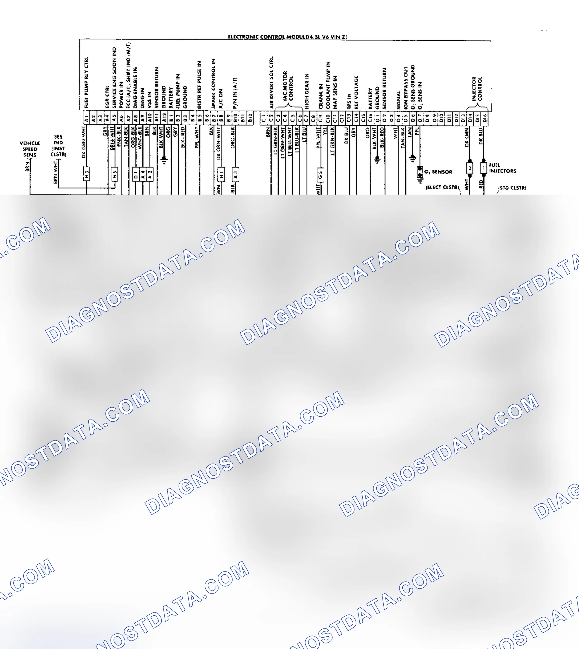 Scheme 157: "M" Series: Astro & Safari (4.3L) Wiring Diagram