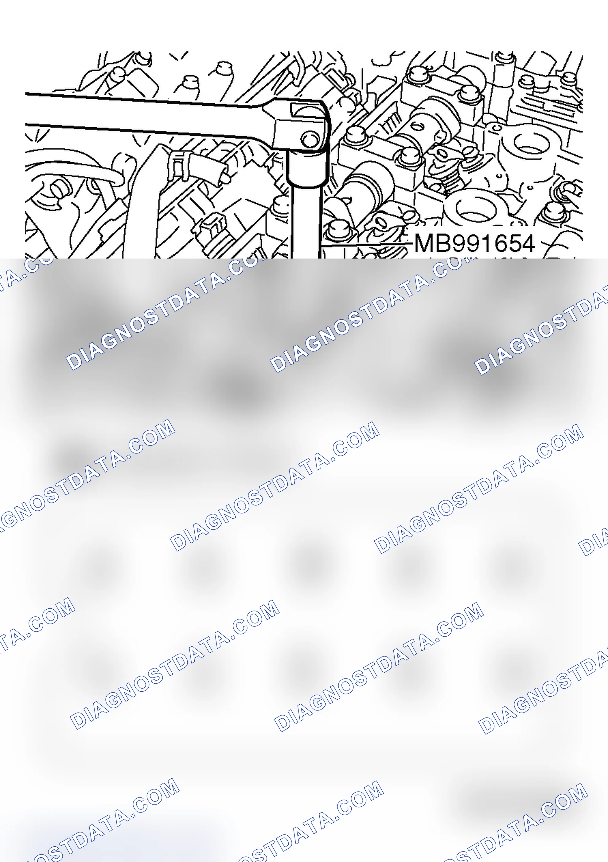Scheme 658: << A >> CYLINDER HEAD BOLTS REMOVAL