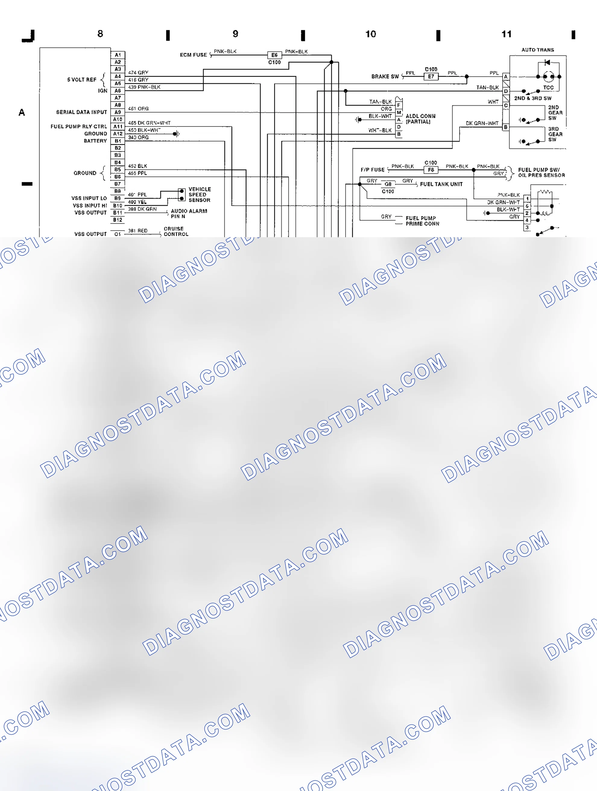 Scheme 14: 3.1L (VIN T) ECM Wiring Diagram (Cavalier)
