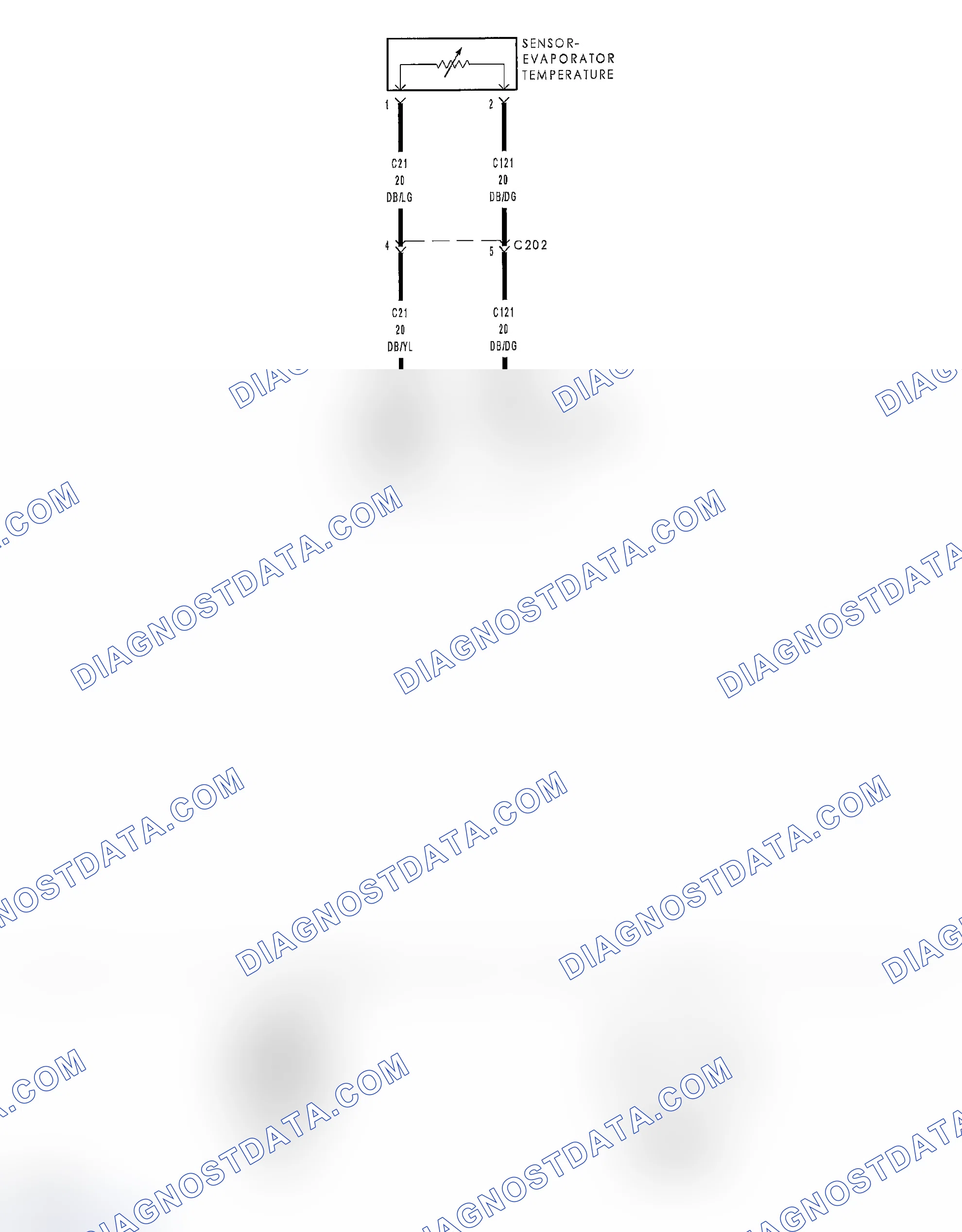 Scheme 235: B1031-EVAPORATOR FIN TEMPERATURE SENSOR CIRCUIT LOW (ATC)