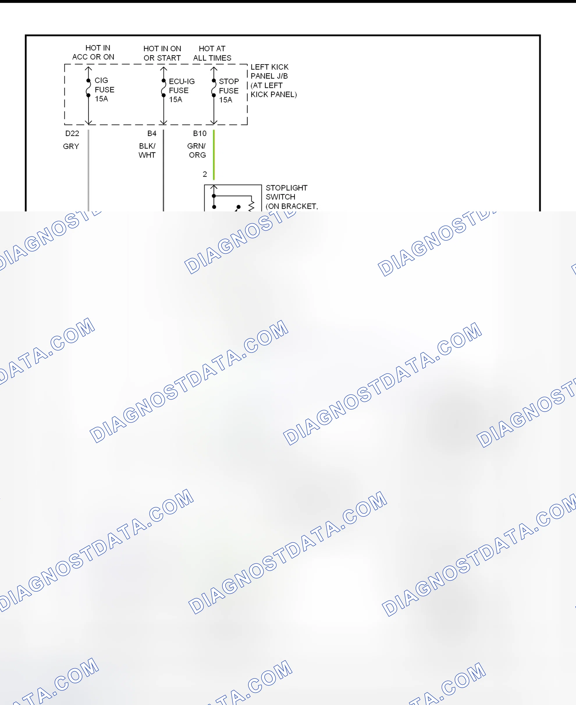 Scheme 324: Shift Interlock System Wiring Diagram (2002 - Toyota Land Cruiser)