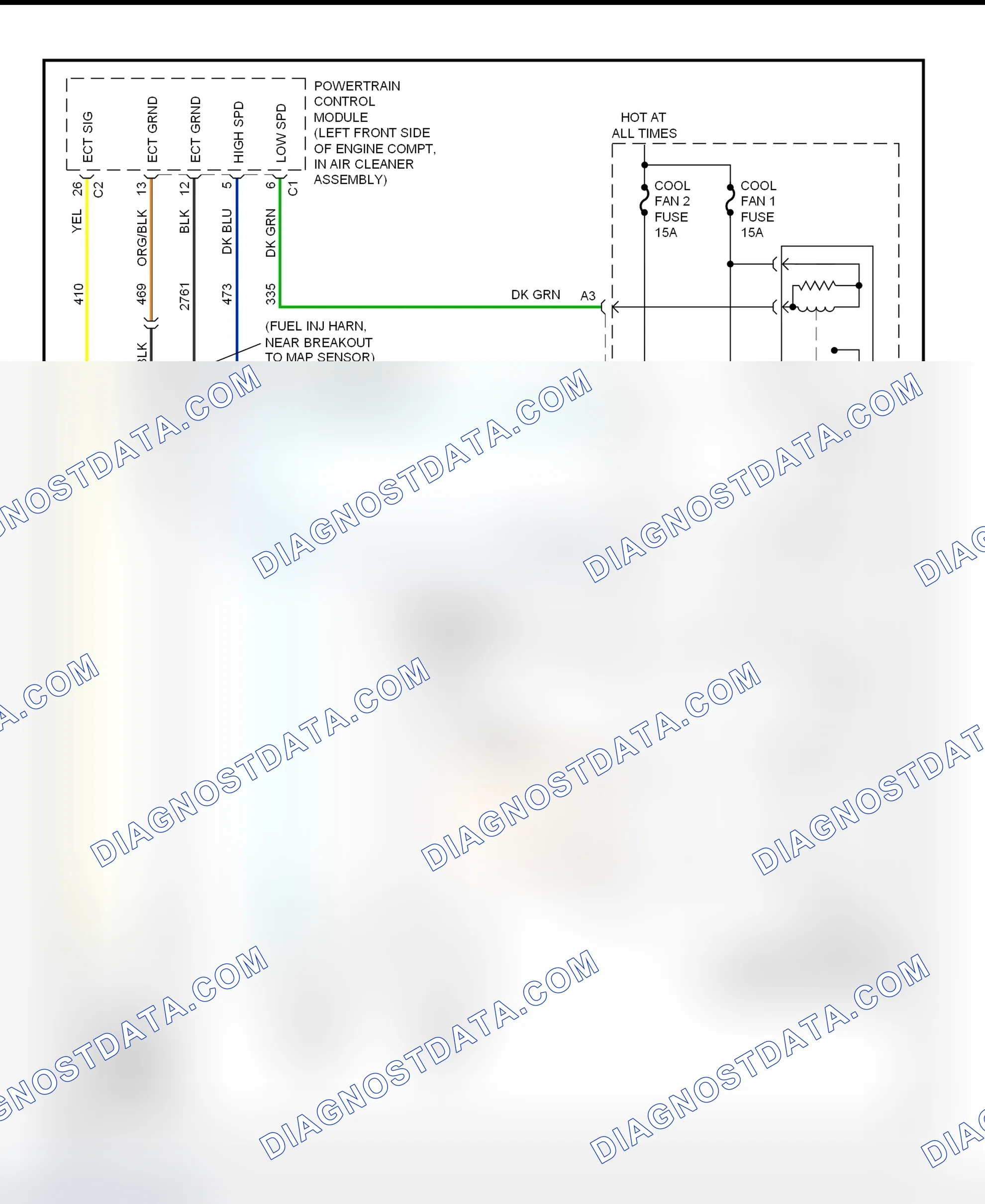 Scheme 4: Electric Cooling Fans Wiring Diagram (Century & Regal)