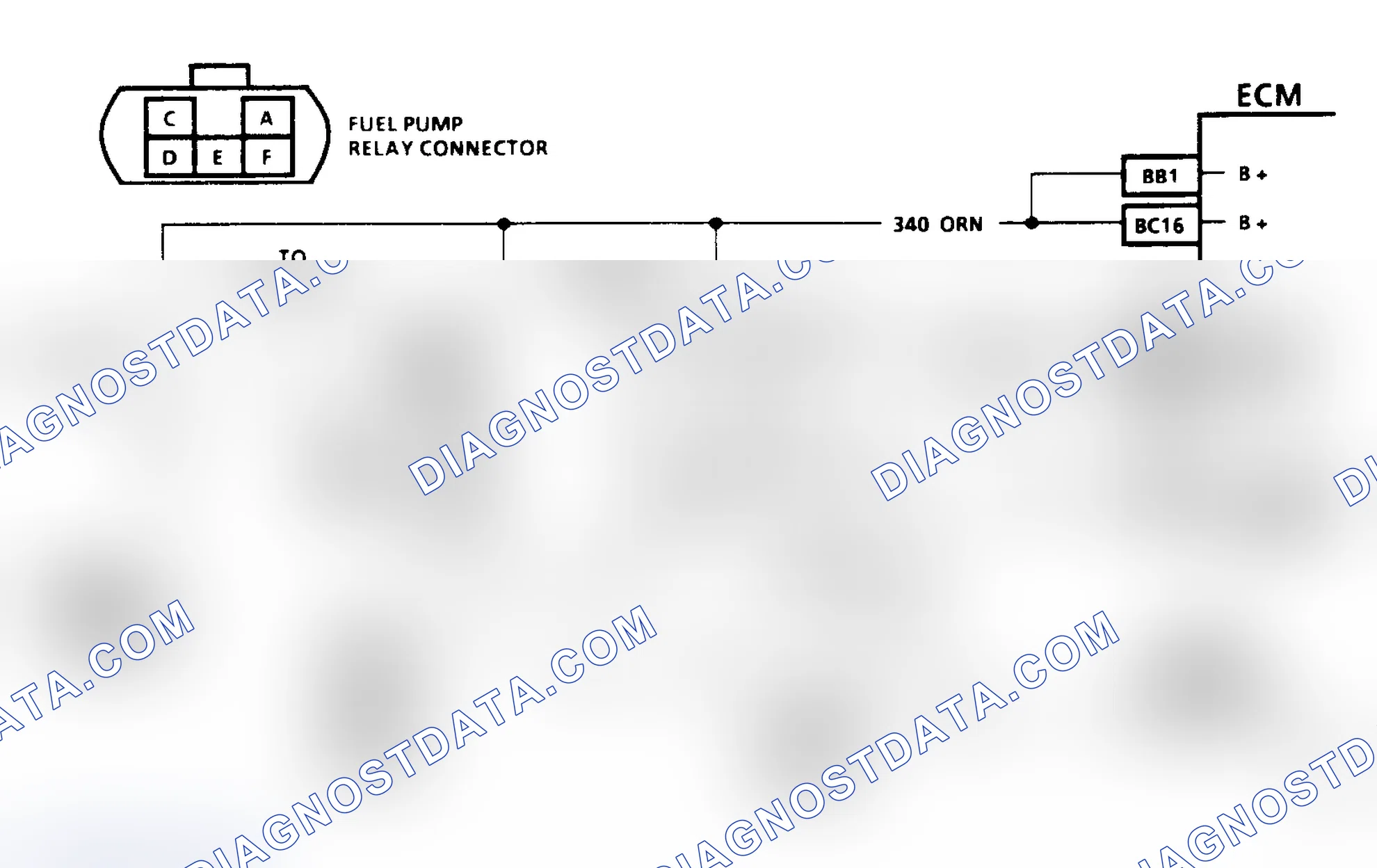 Scheme 221: Code 54, Schematic, A Body, Fuel Pump Voltage Low