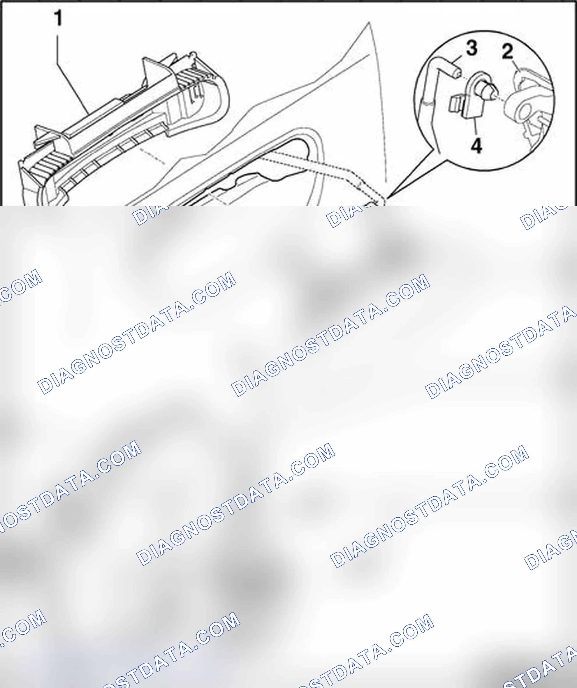 Scheme 109: Door handle and door lock - rear, assembly overview
