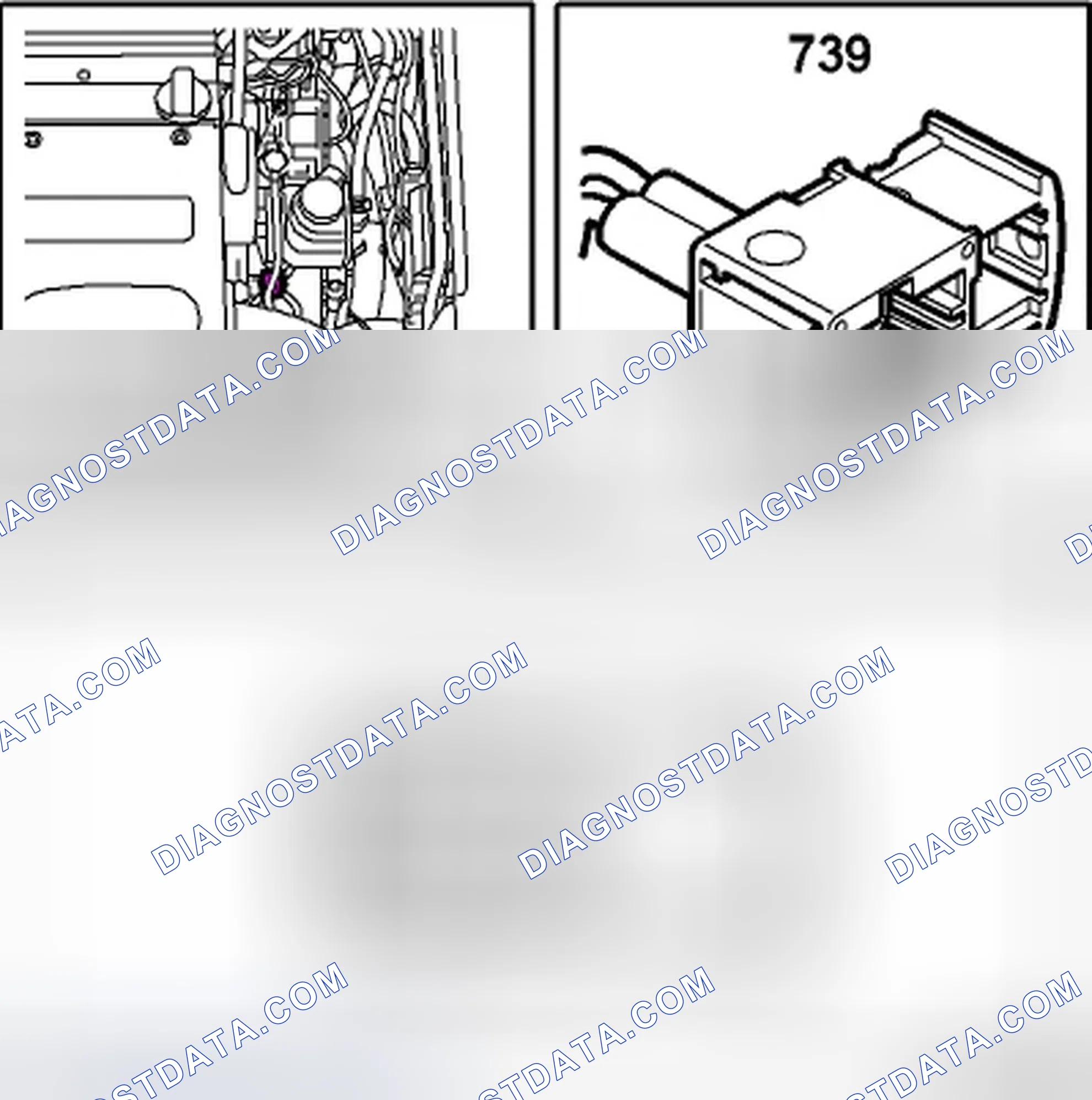 Scheme 125: Power steering fluid pressure sensor (739)