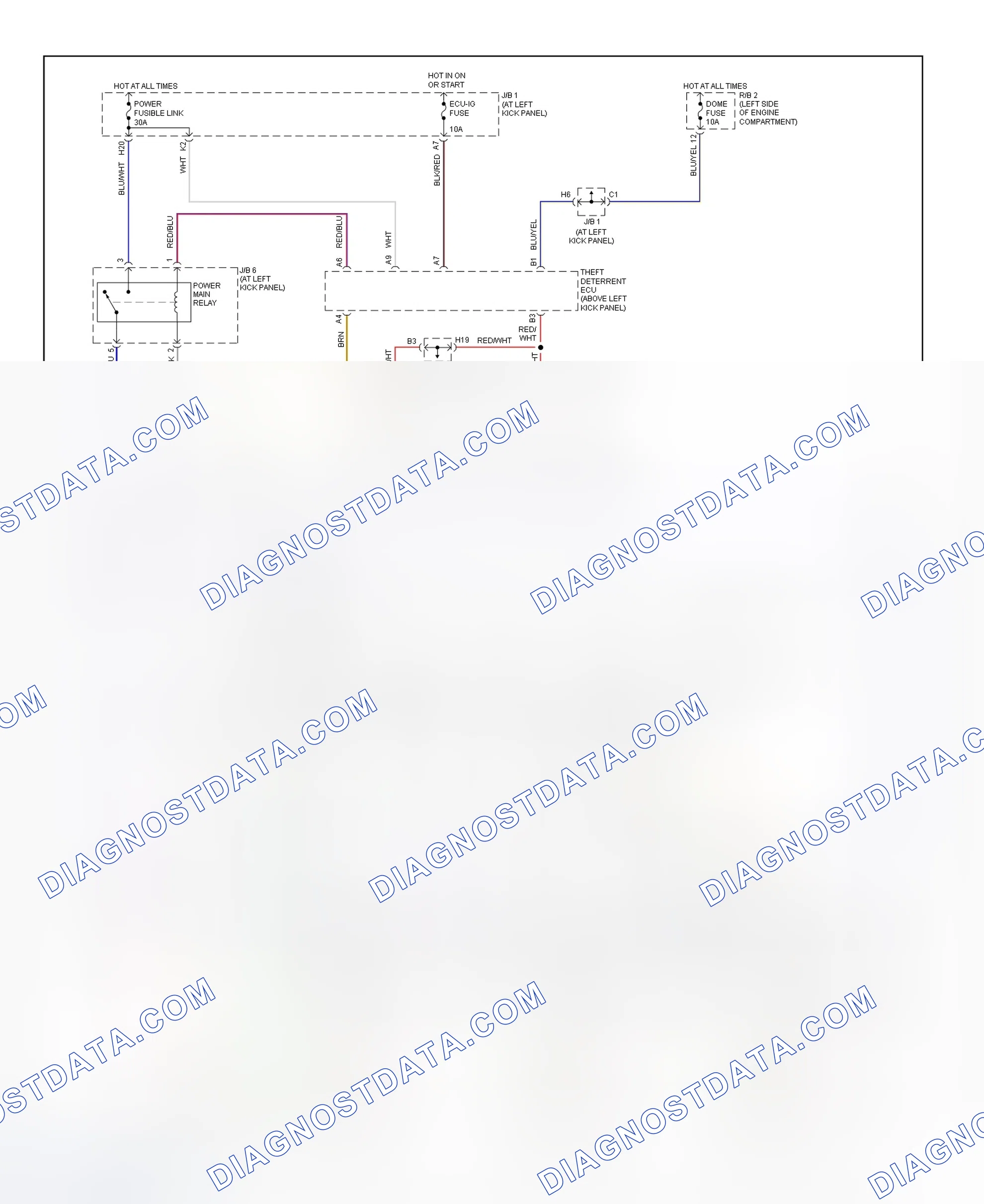 Scheme 3: Power Window System Wiring Diagram