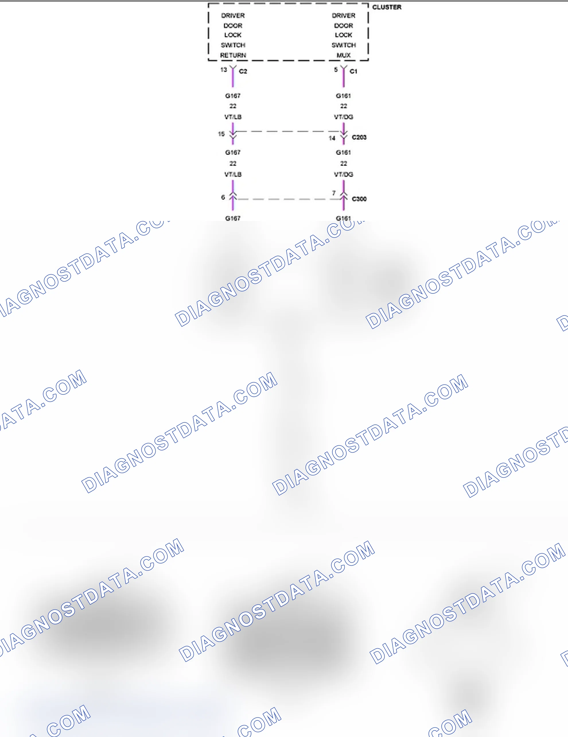 Scheme 147: B1801-DRIVER DOOR LOCK/UNLOCK SWITCH CIRCUIT LOW