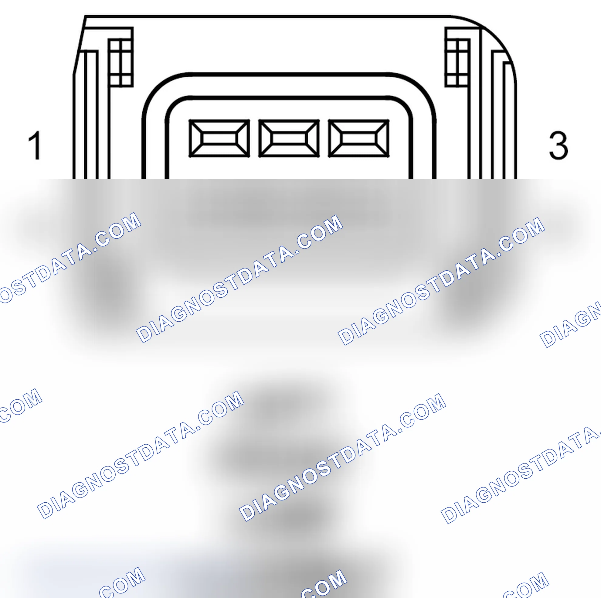 Scheme 155: Left Front Lamp Assembly Connector End View
