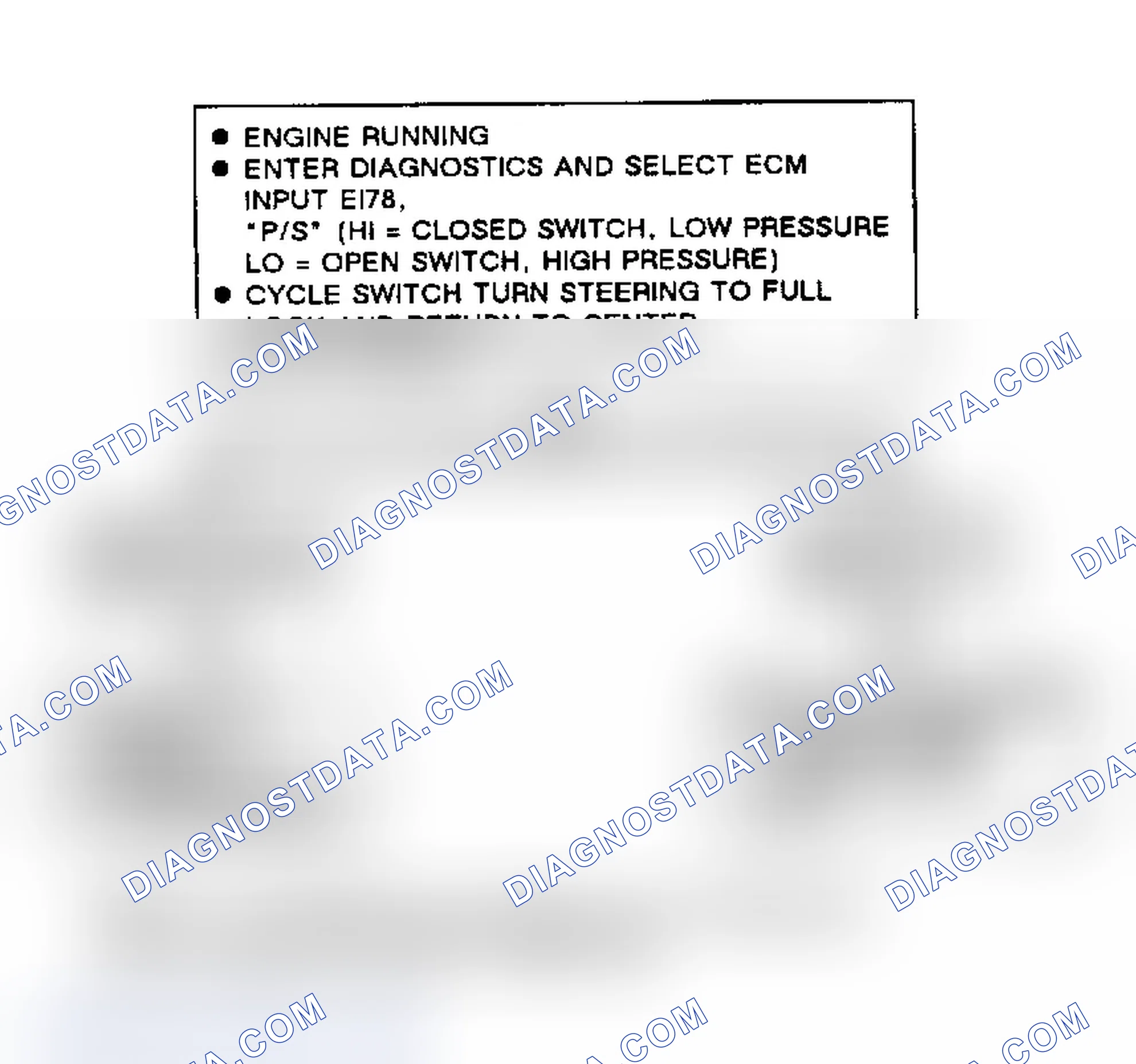 Scheme 262: Flow Chart, Code EO40, Open Power Steering Pressure Switch Circuit