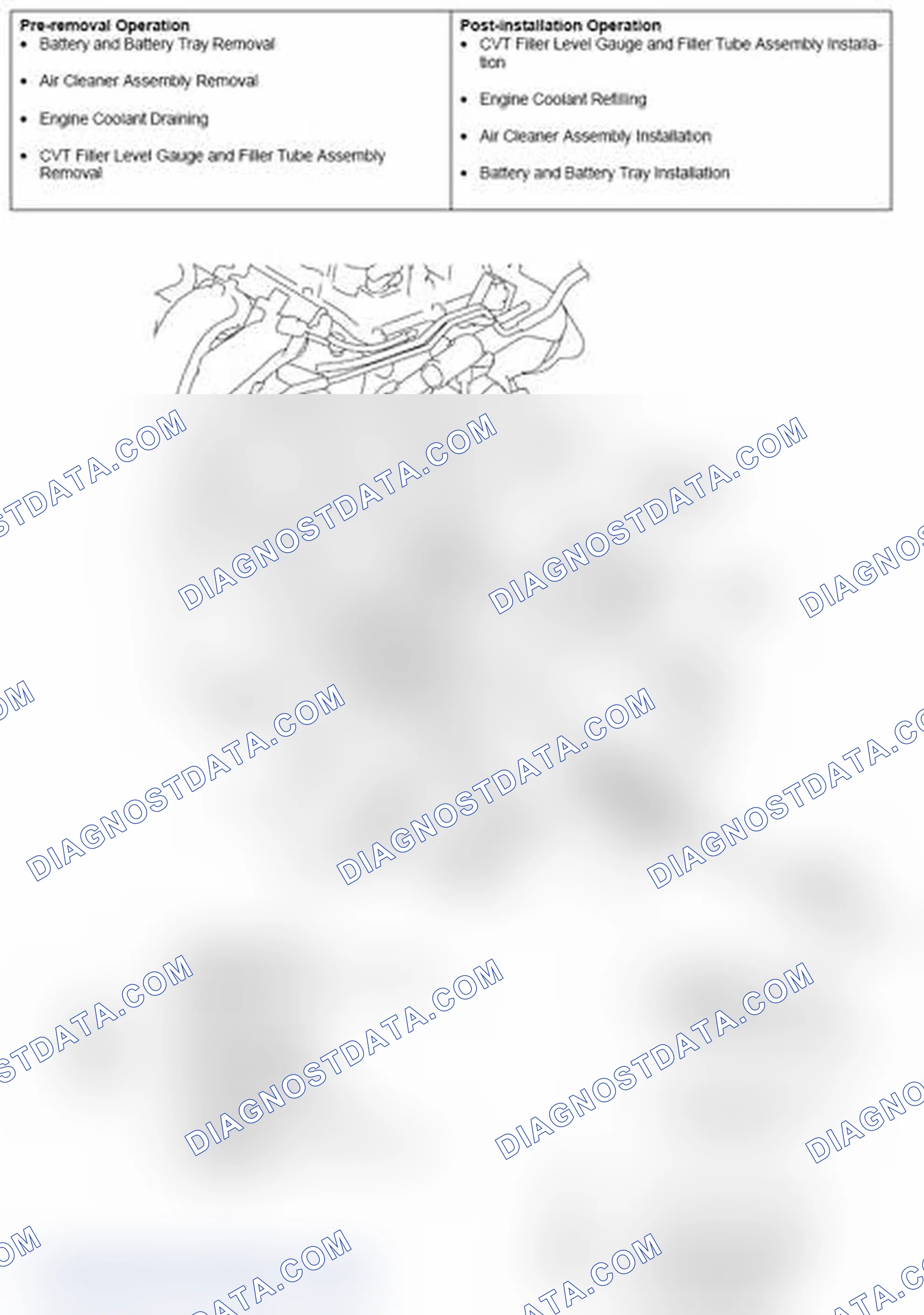 Scheme 30: REMOVAL AND INSTALLATION - 2.0L ENGINE NON-TURBO, 2.4L ENGINE