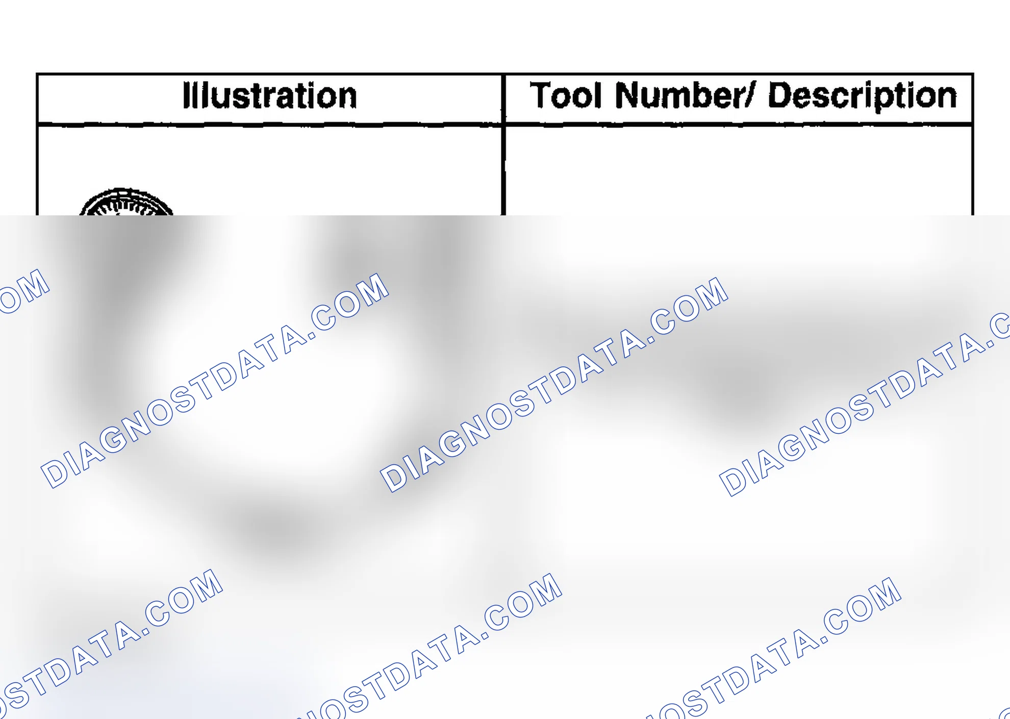 Scheme 22: Special Tools and Equipment
