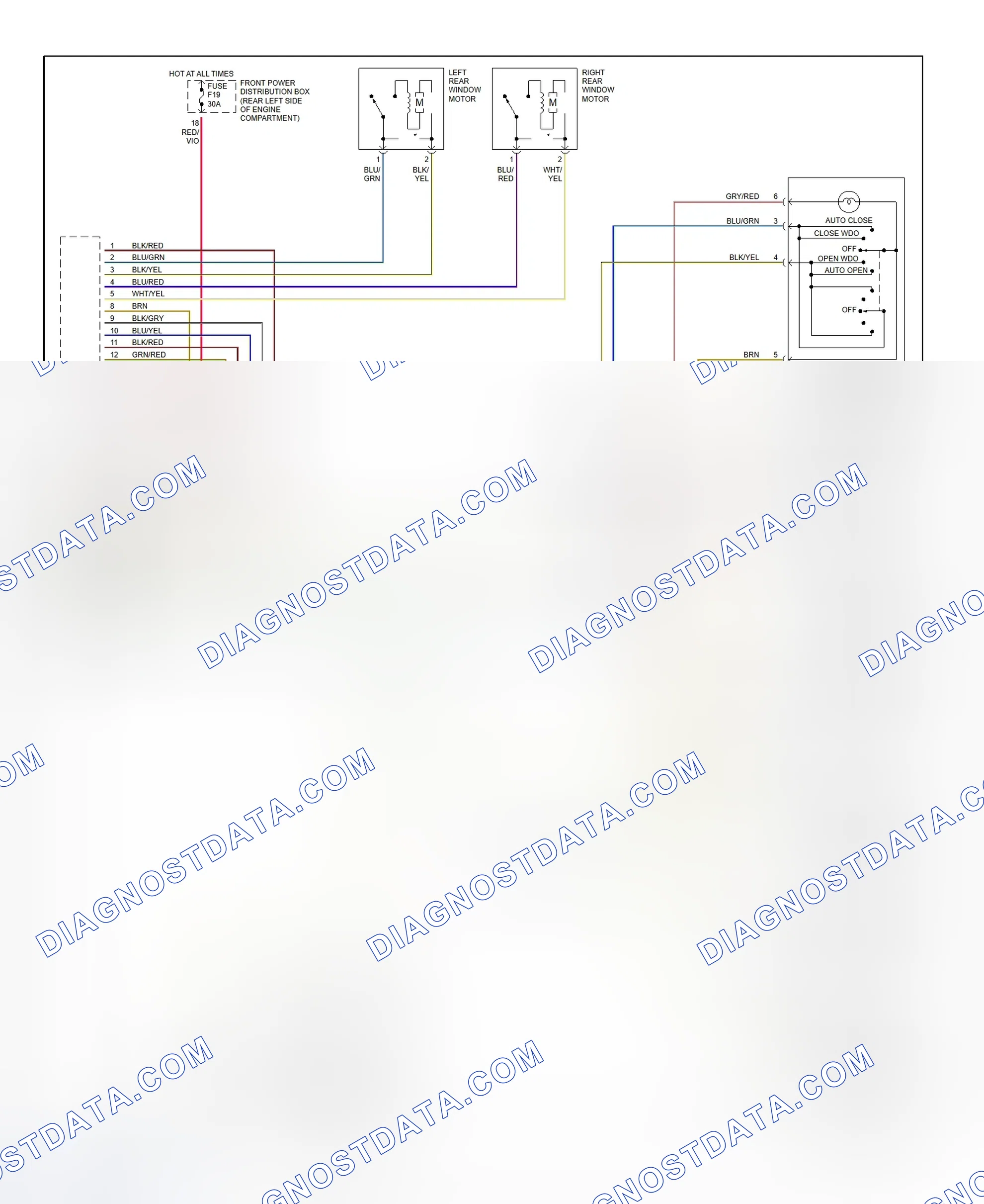 Scheme 5: Power Window Wiring Diagram (1997 318i, 318is, 328i, 328is & M3 - 2 Of 2)