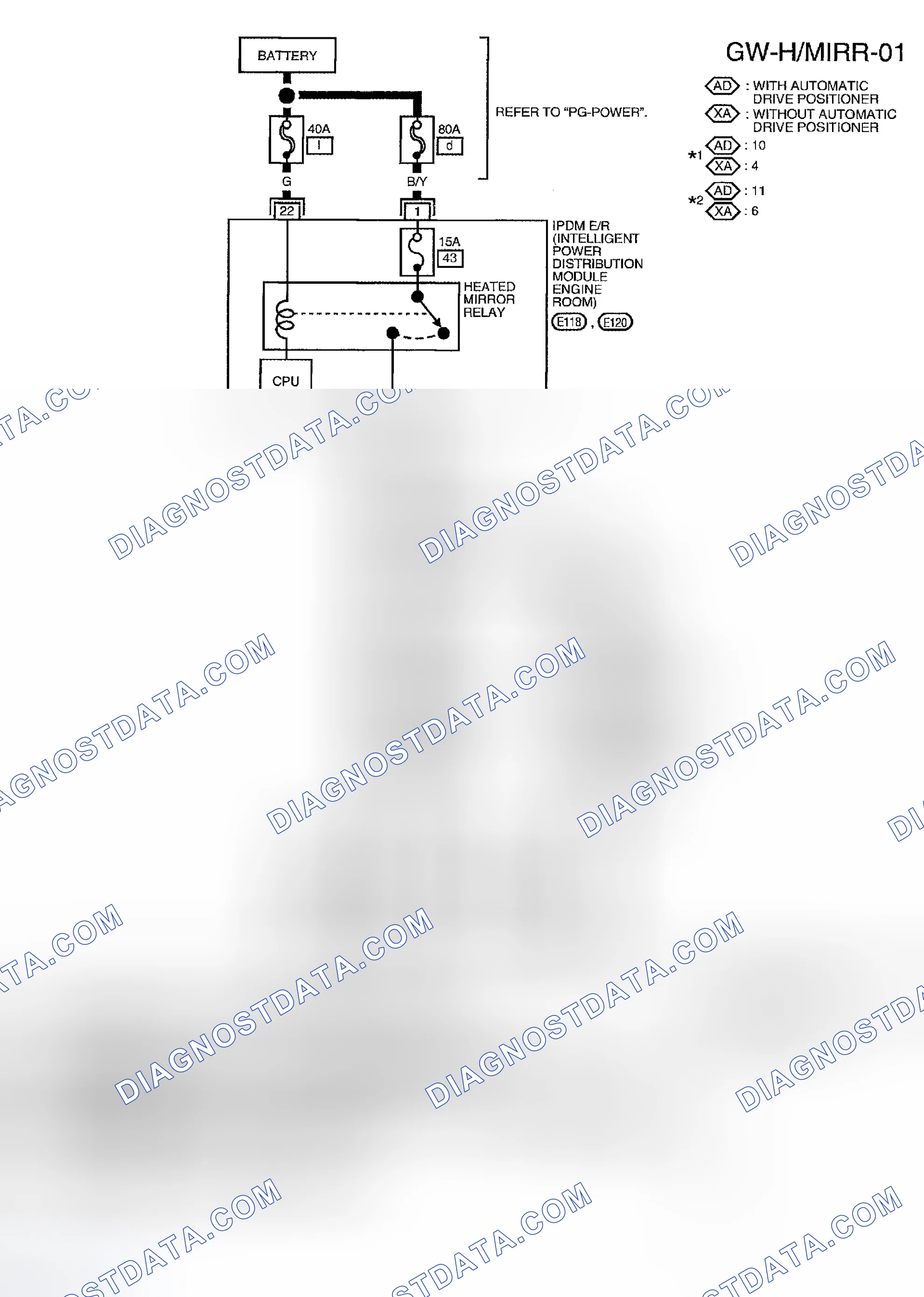 Scheme 4: Wiring Diagram - H/MIRROR