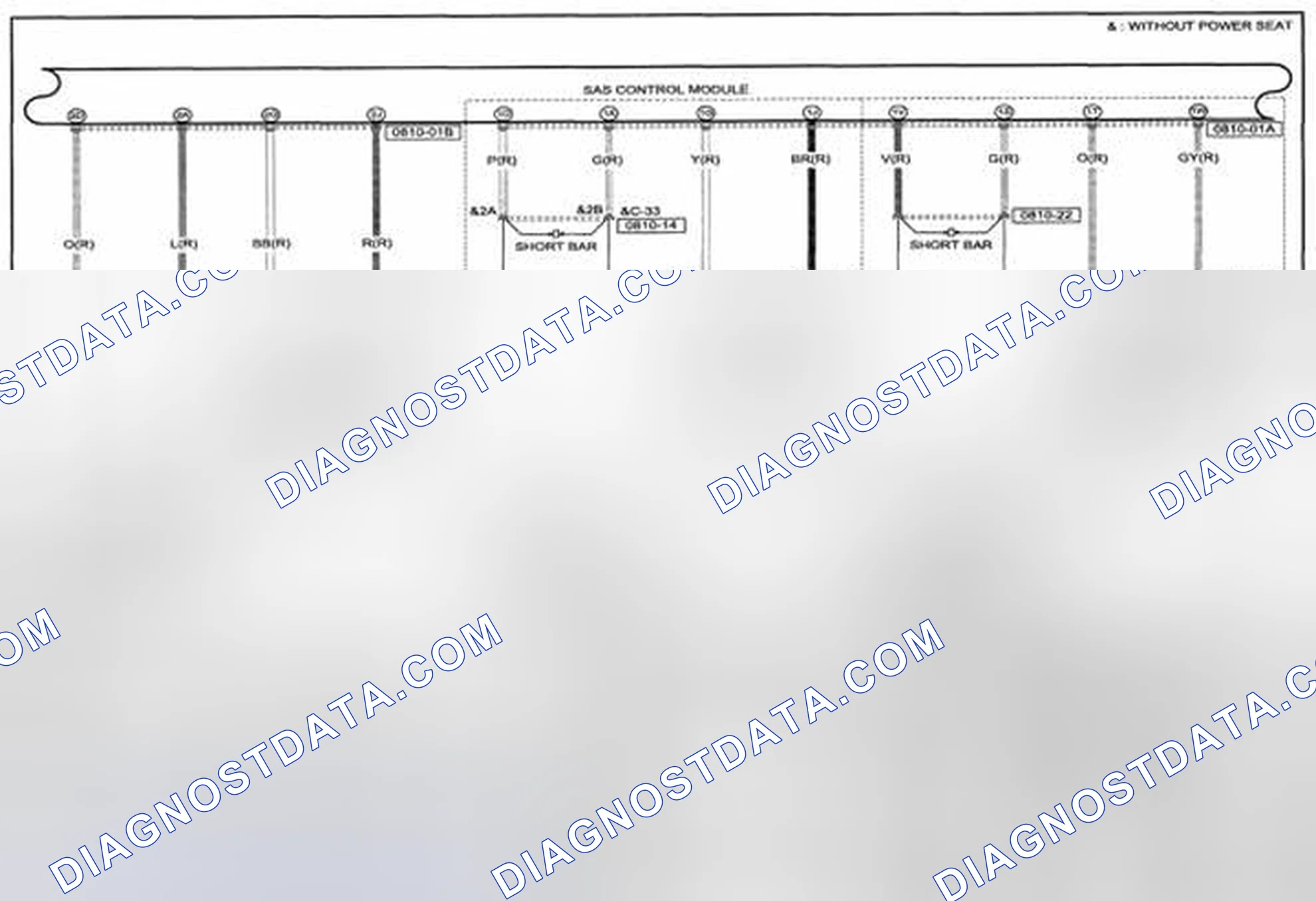 Scheme 222: Air Bag System (Includes Pre-Tensioner Seat Belt Information) Wiring Diagram - 0810-C (1 Of 2)