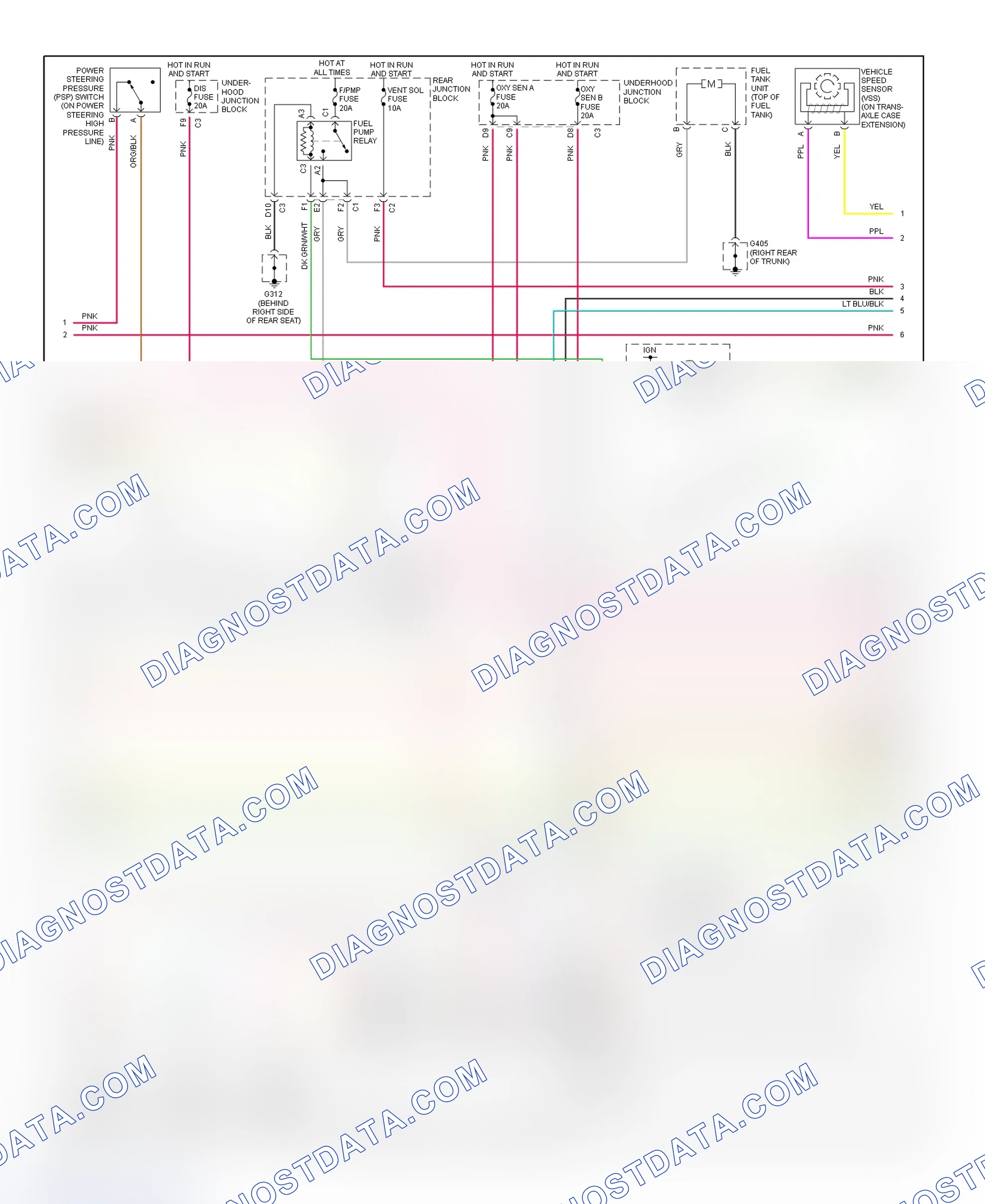 Scheme 174: PCM Wiring Diagram (Seville - 4.6L - 3 Of 4)
