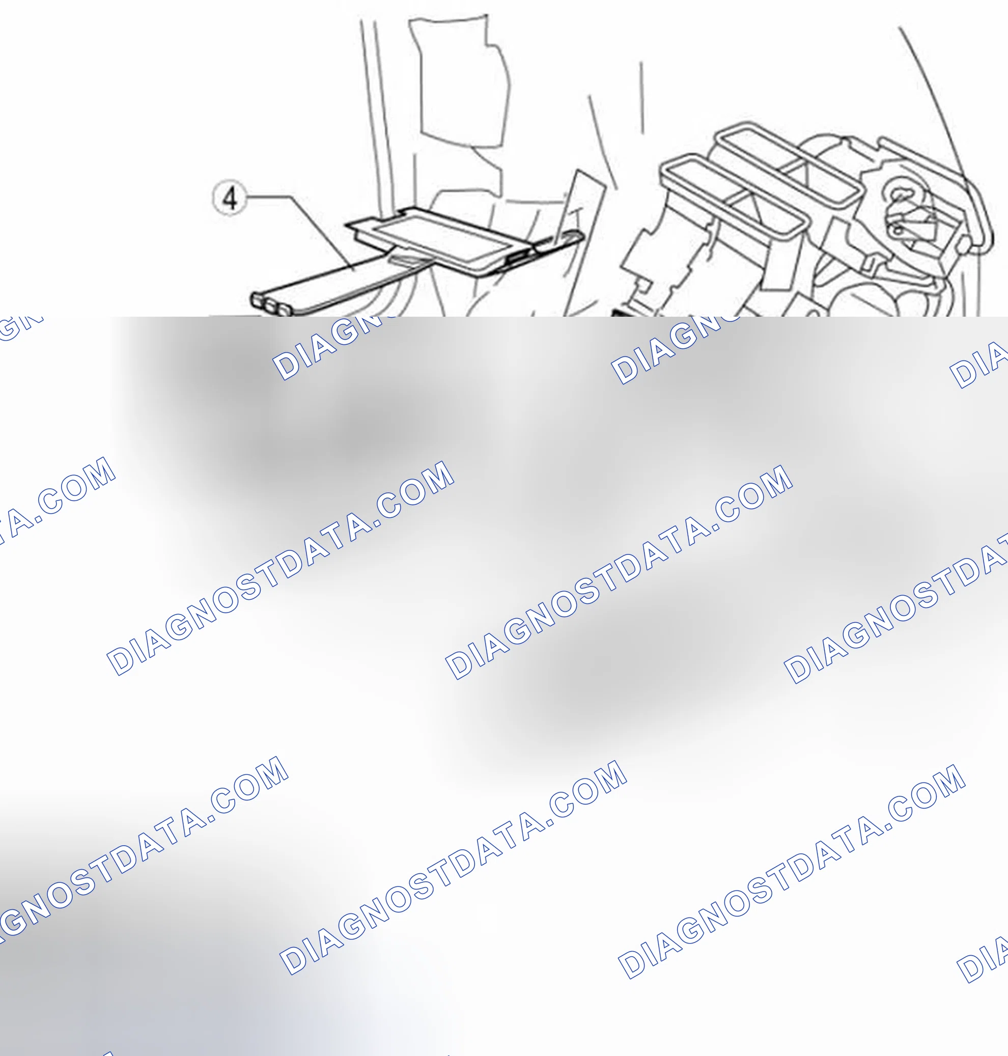 Scheme 105: REAR HEAT DUCT REMOVAL/INSTALLATION