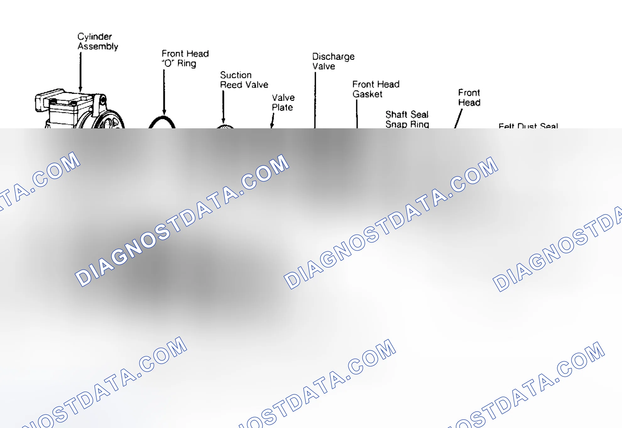 Scheme 14: Exploded View of Nippondenso 10PA20 Compressor