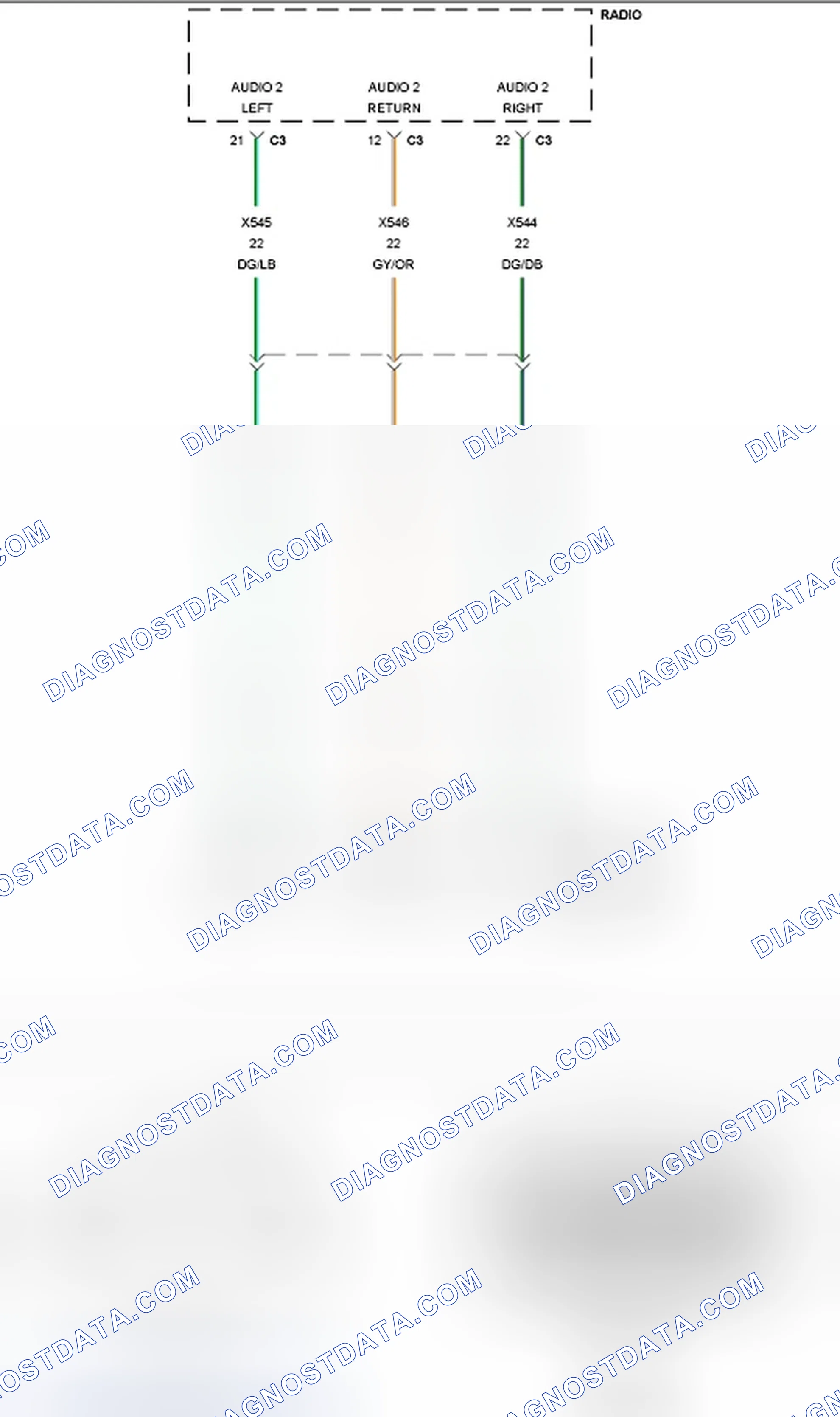 Scheme 489: B14E4-CHANNEL 2 AUDIO LEFT CONTINUITY