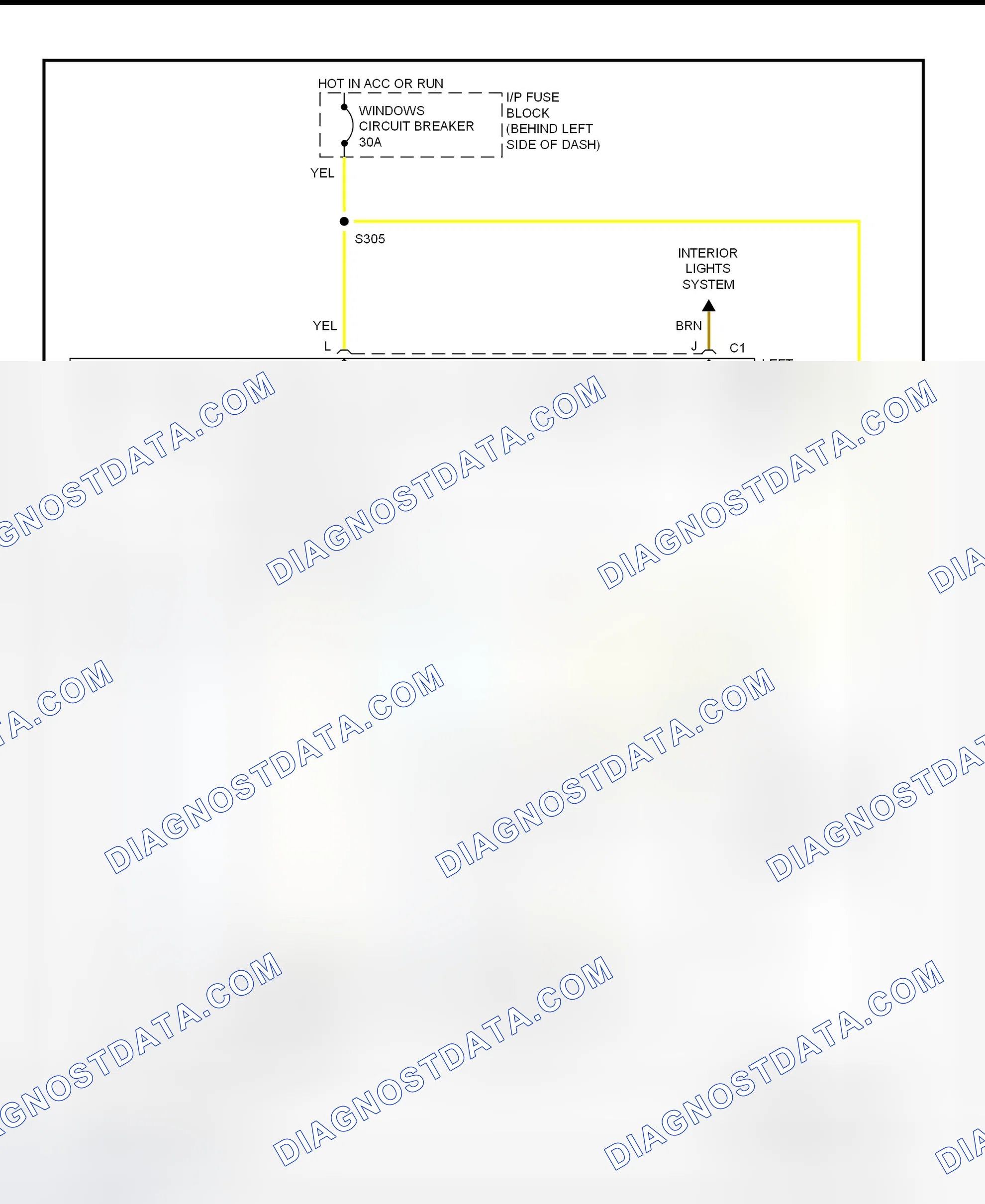 Fig. 4: Power Window System Wiring Diagram (1999-2000 Astro & Safari)