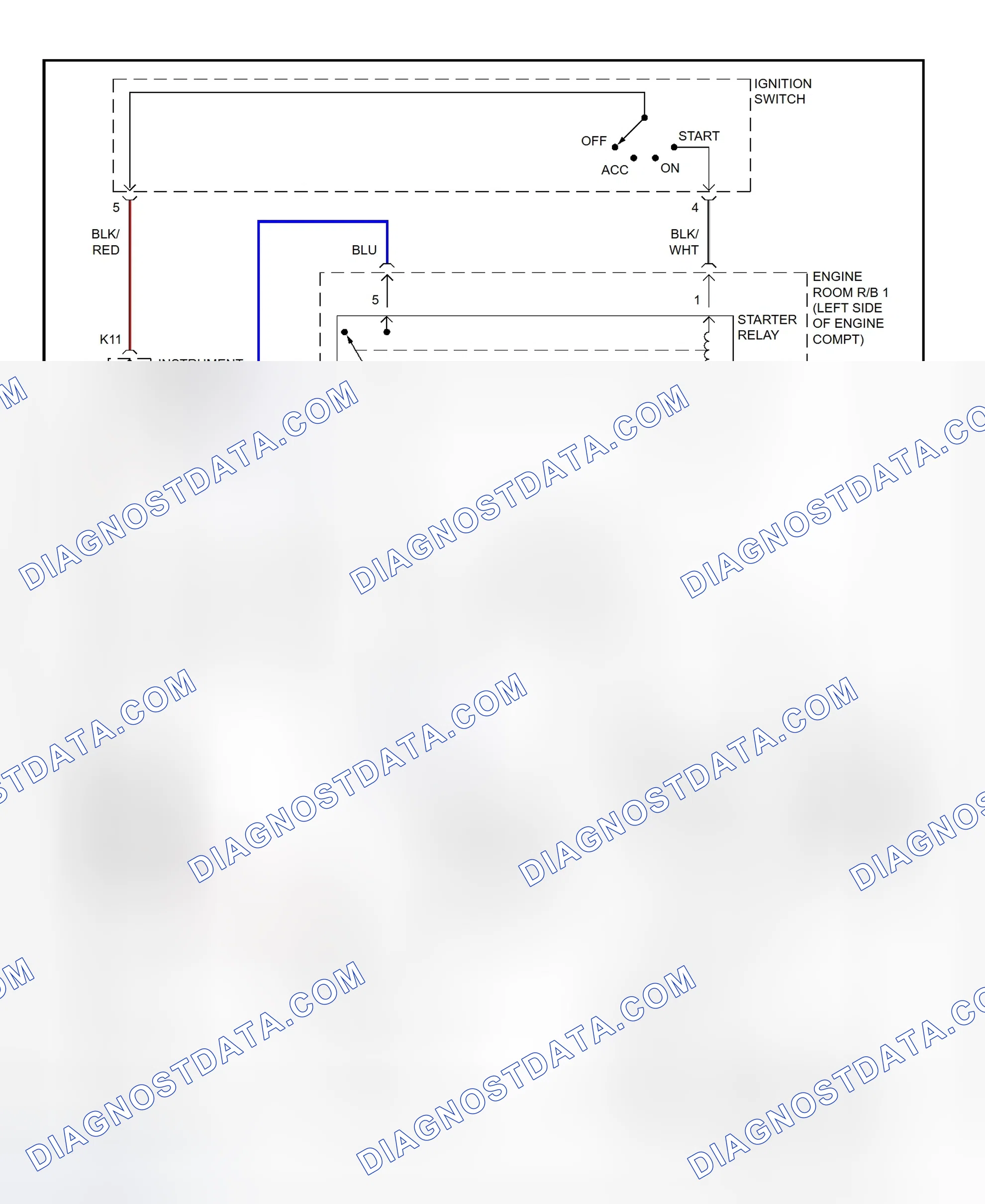 Fig. 22: Starting System Wiring Diagram (Celica)