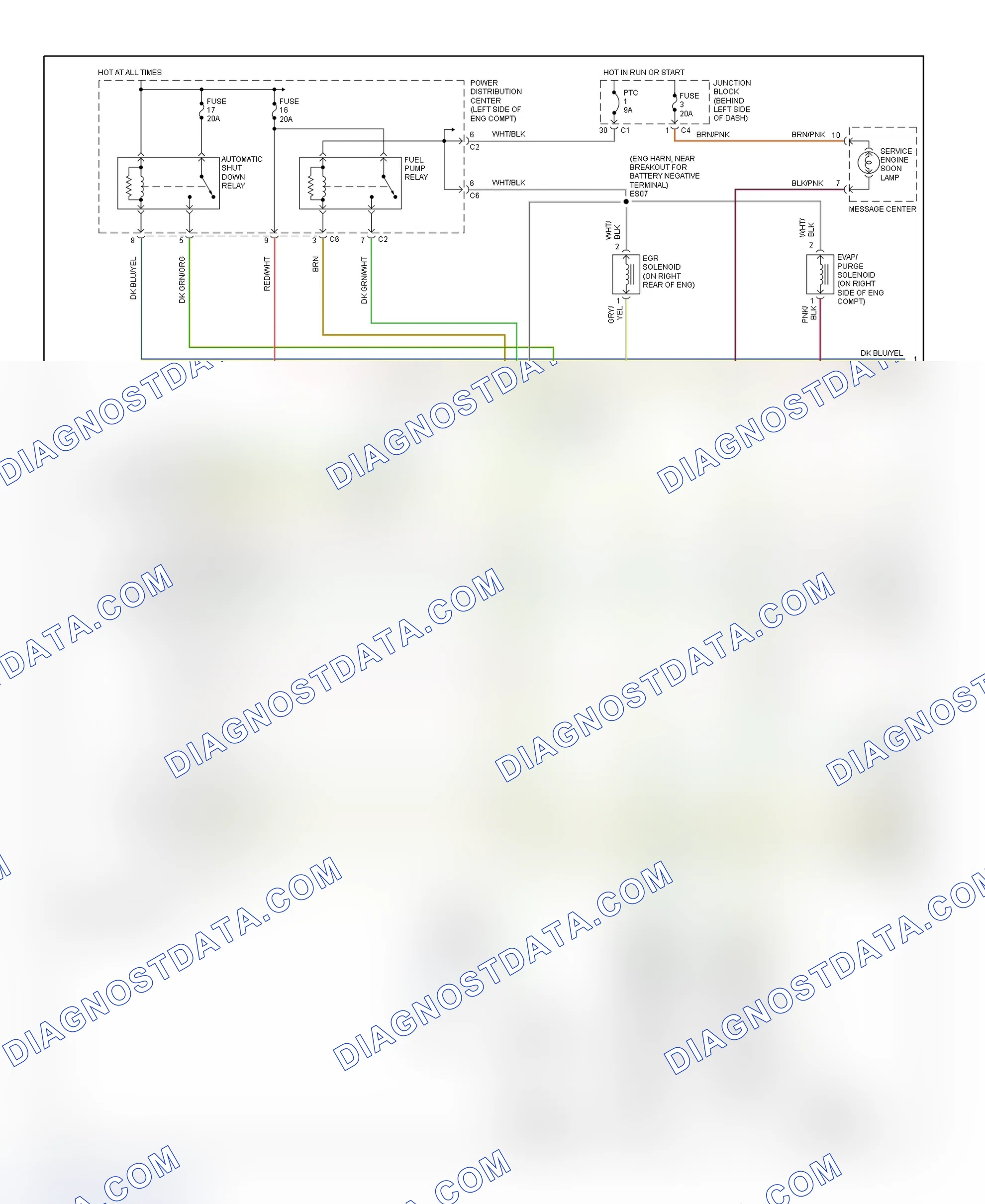 Scheme 13: PCM Wiring Diagram (Caravan & Voyager - 3.0L - 1 Of 3)