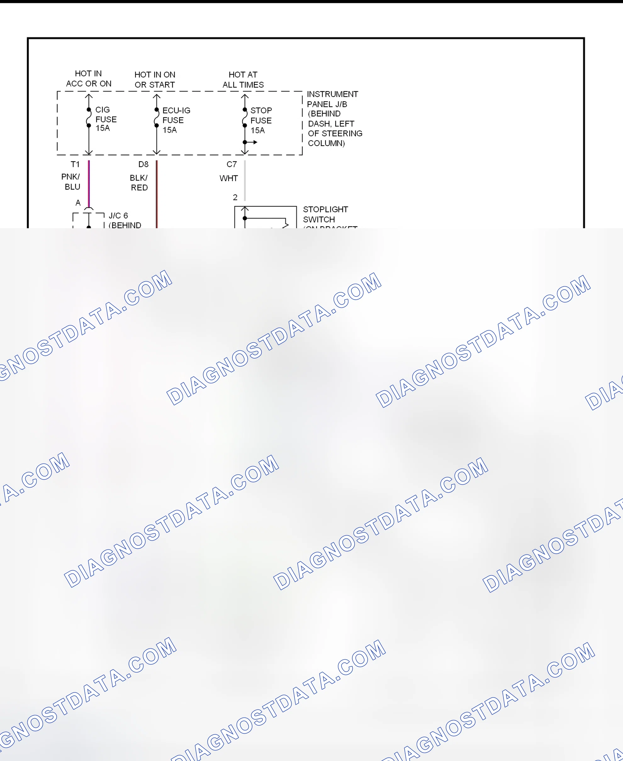 Scheme 119: Shift Lock System Wiring Diagram (Toyota Camry)