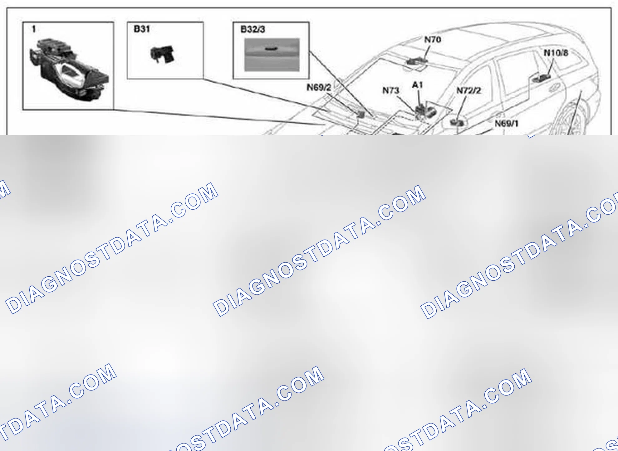 Scheme 207: Comfort automatic air conditioning (C-AAC) location of components - GF83.40-P-0004-03RT