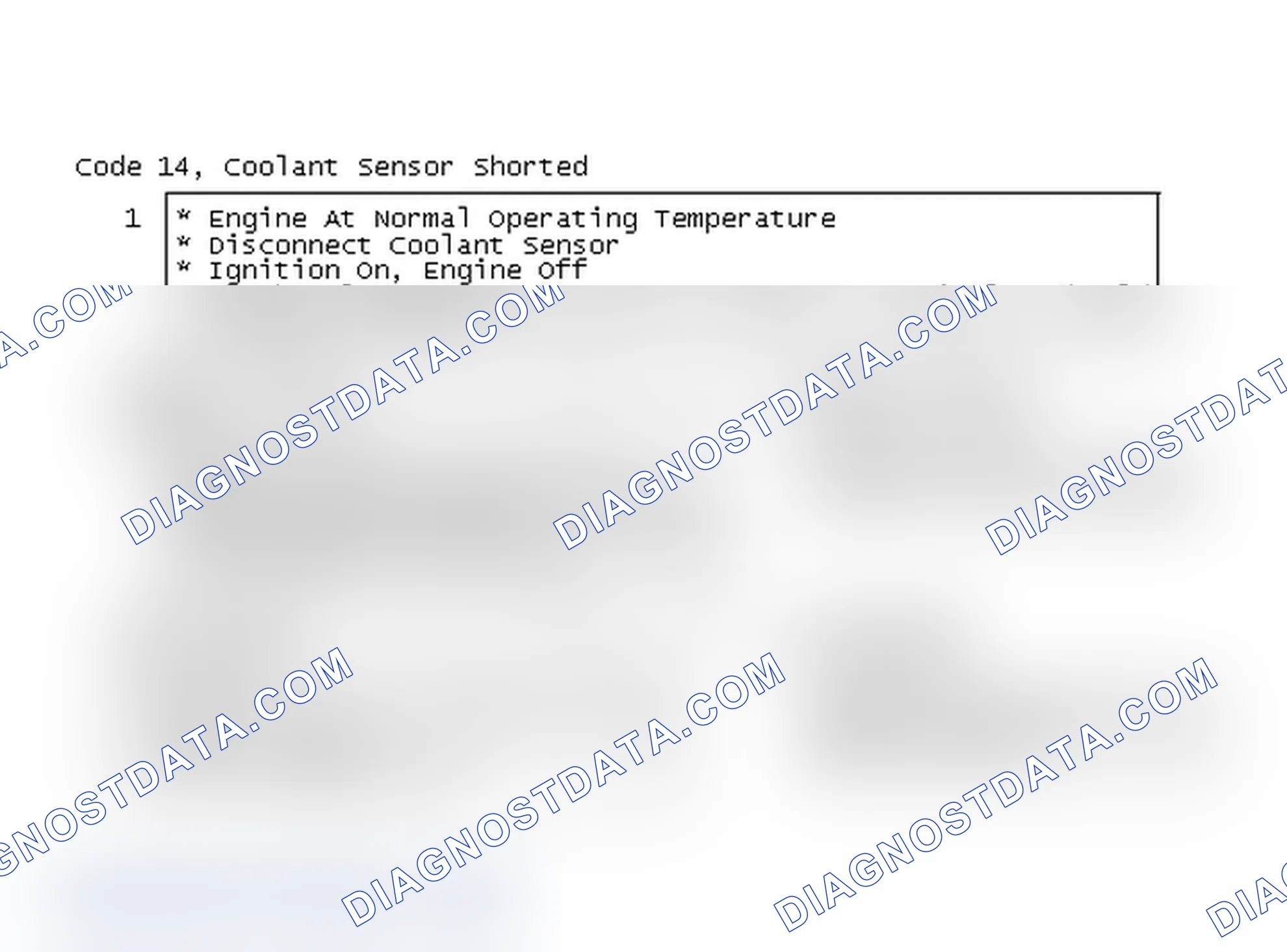 Scheme 288: Code 14, Coolant Sensor Shorted