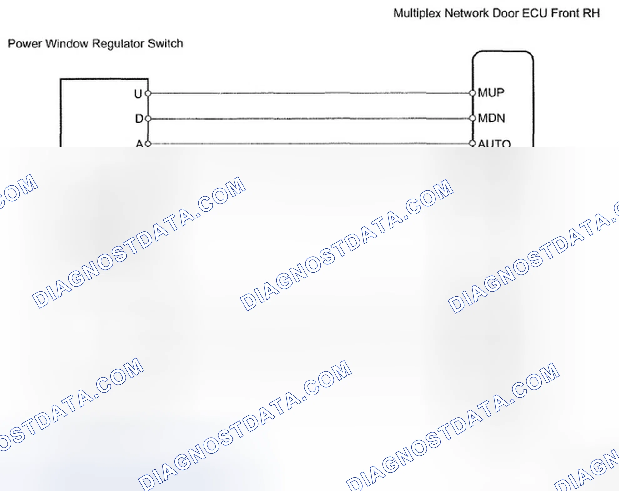 Scheme 4: Power Window Switch Circuit On Passenger Door - Wiring Diagram