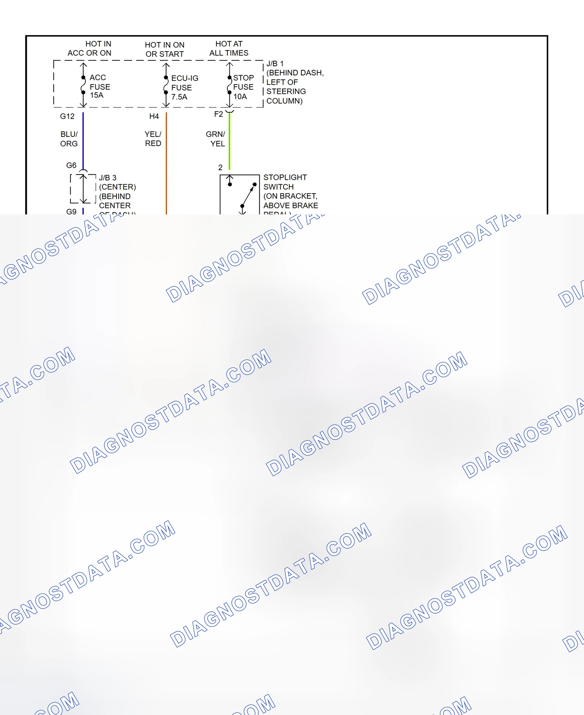 Scheme 307: Shift Interlock System Wiring Diagram (2001 - Toyota Tacoma)