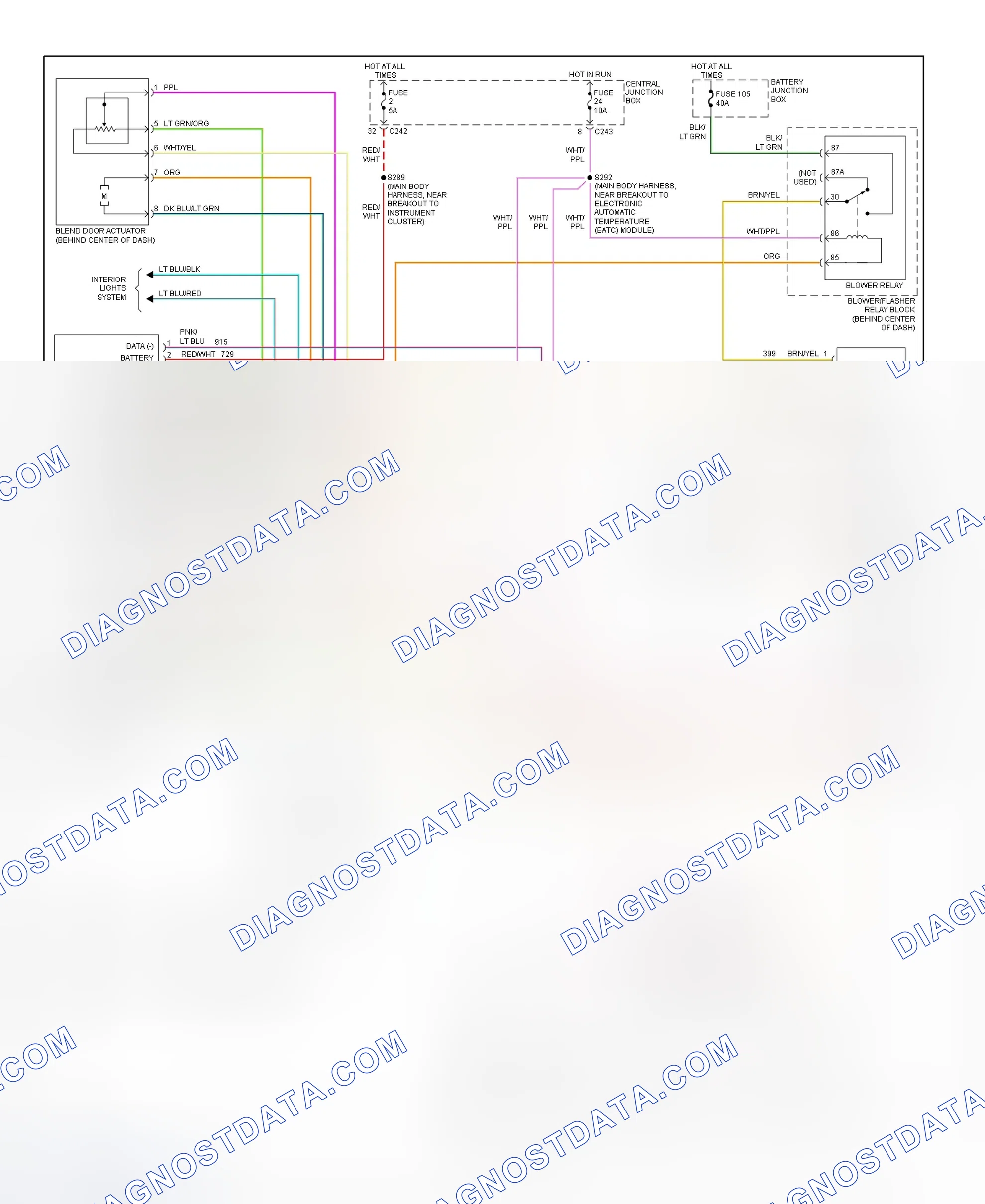 Scheme 2: Automatic A/C-Heater System Wiring Diagram (Expedition & Navigator - 1 Of 3)