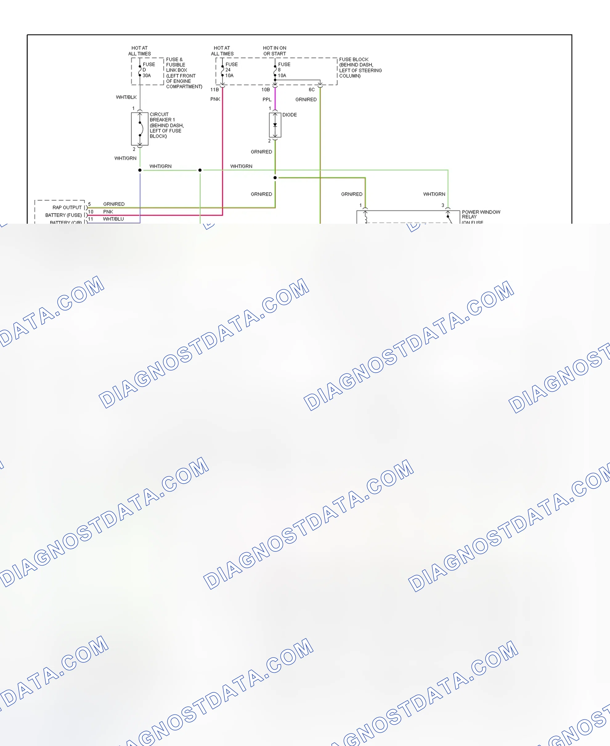 Scheme 3: Power Window System Wiring Diagram (G20)