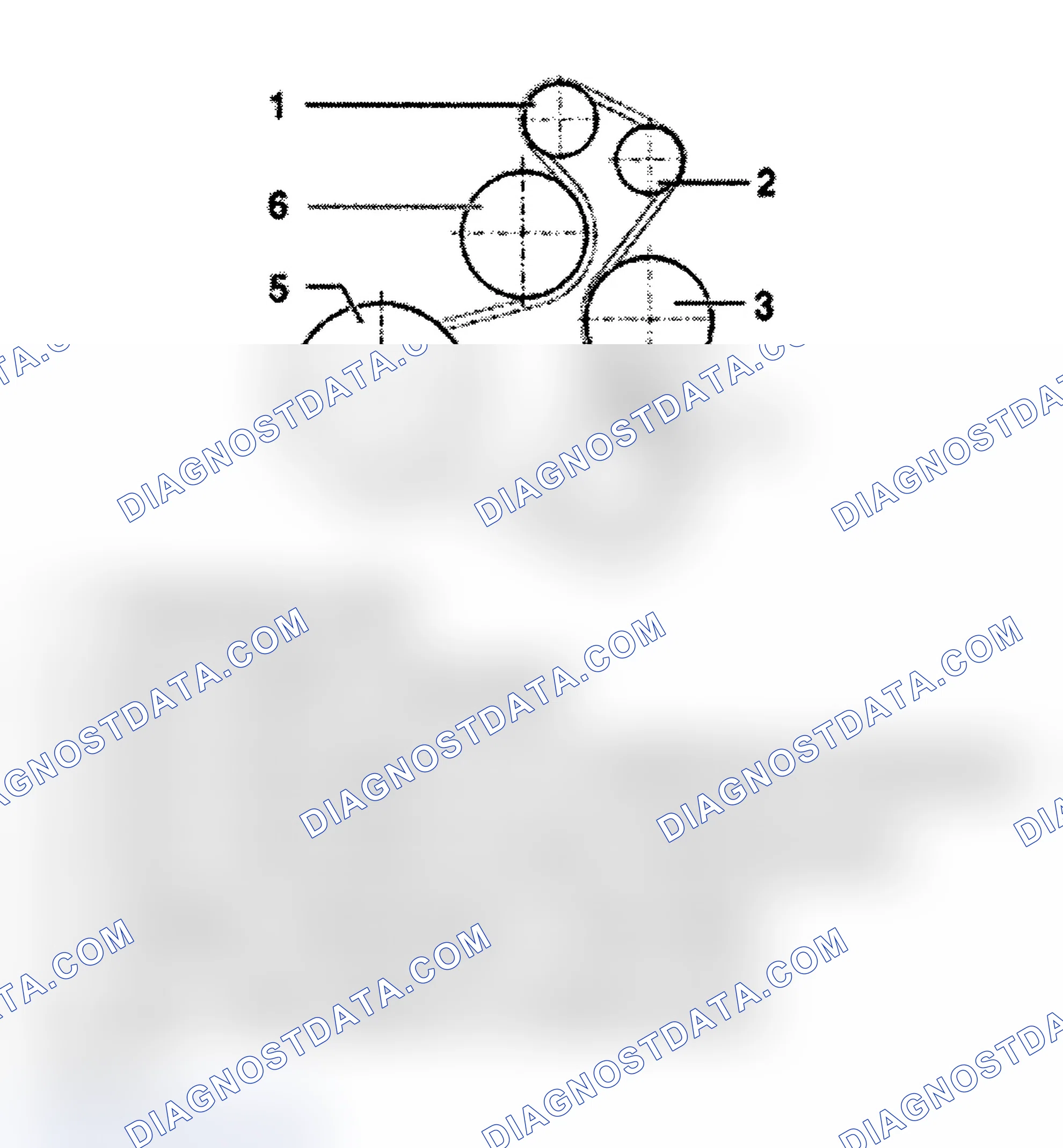 Scheme 15: DRIVE BELT ROUTING (3.2L V6)