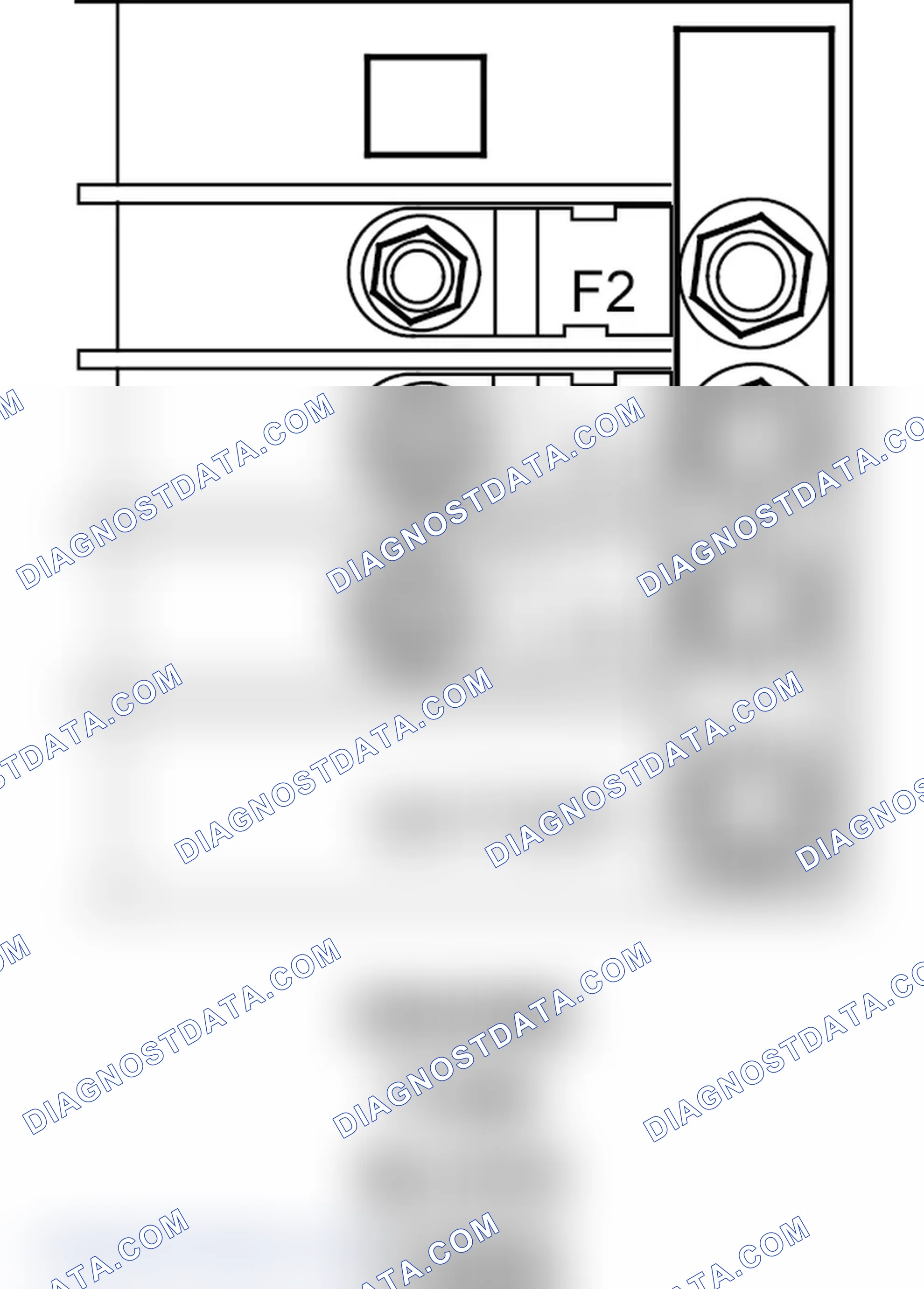 Scheme 123: Engine Fuse Block Fuses Connector End View