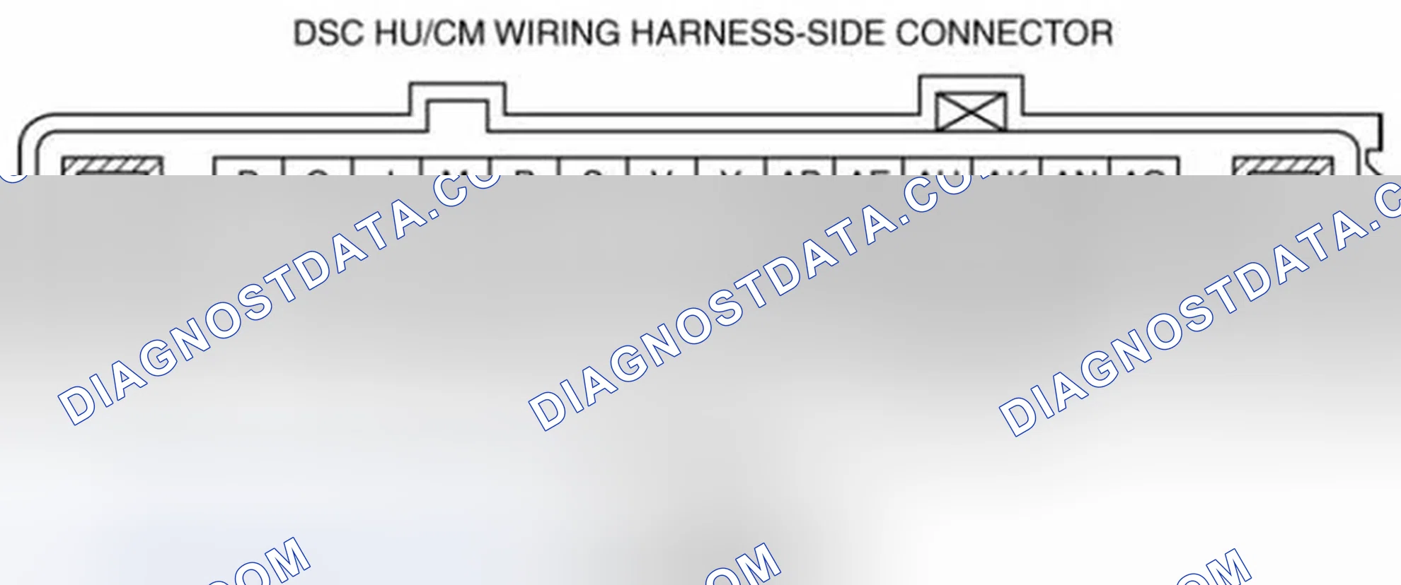 Scheme 43: Identifying DSC HU/CM Connector Terminals - Wiring Harness-Side