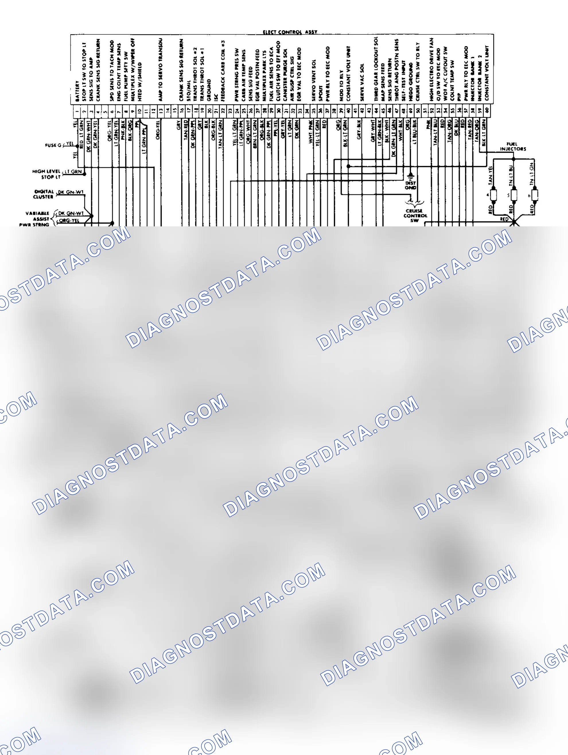 Scheme 56: 3.8L MPFI EEC-IV Wiring Diagram (Continental)