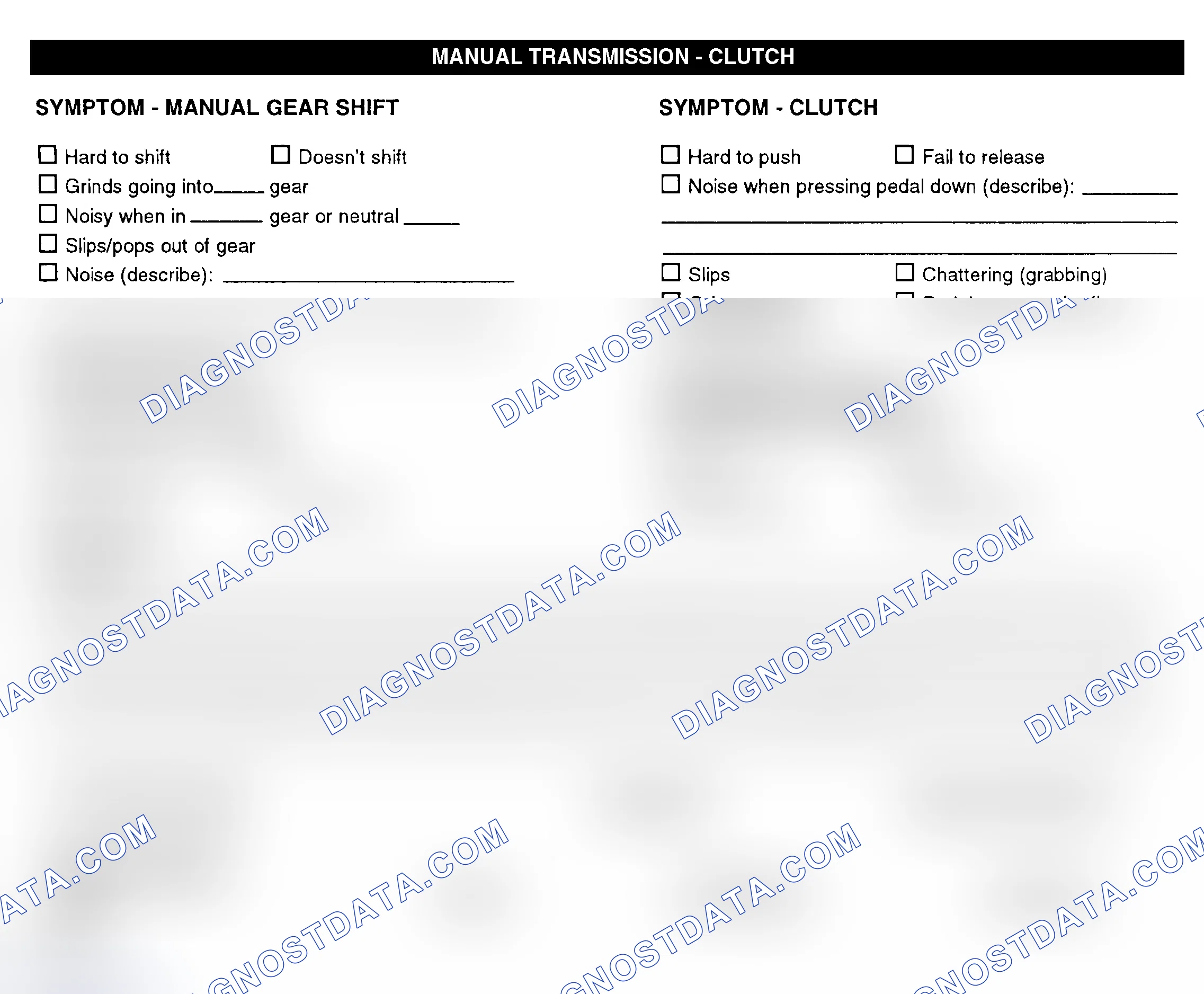 Scheme 10: Manual Transmission & Clutch