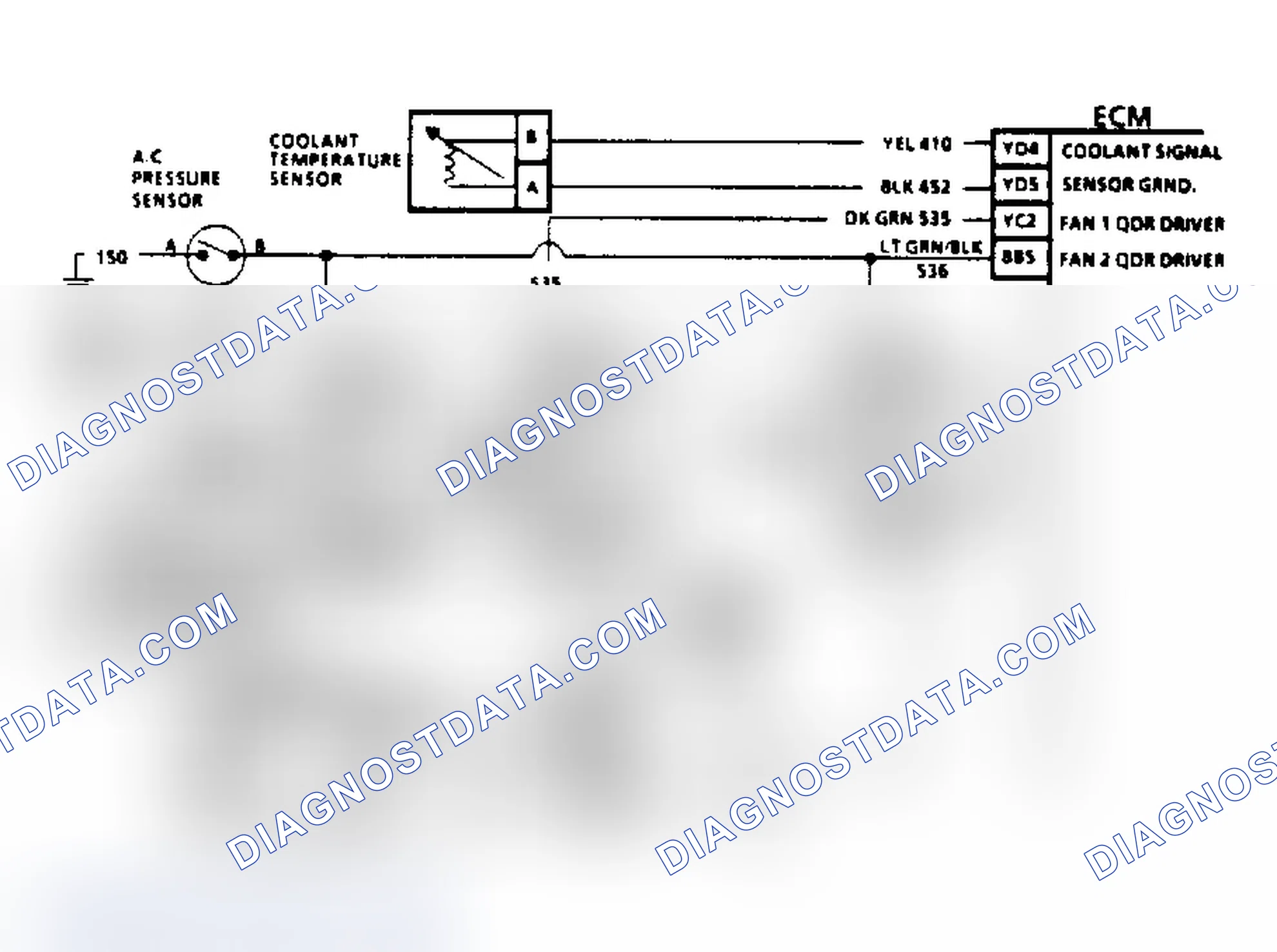 Scheme 303: Chart C12B, Schematic, Cooling Fan Always On (3.8L)